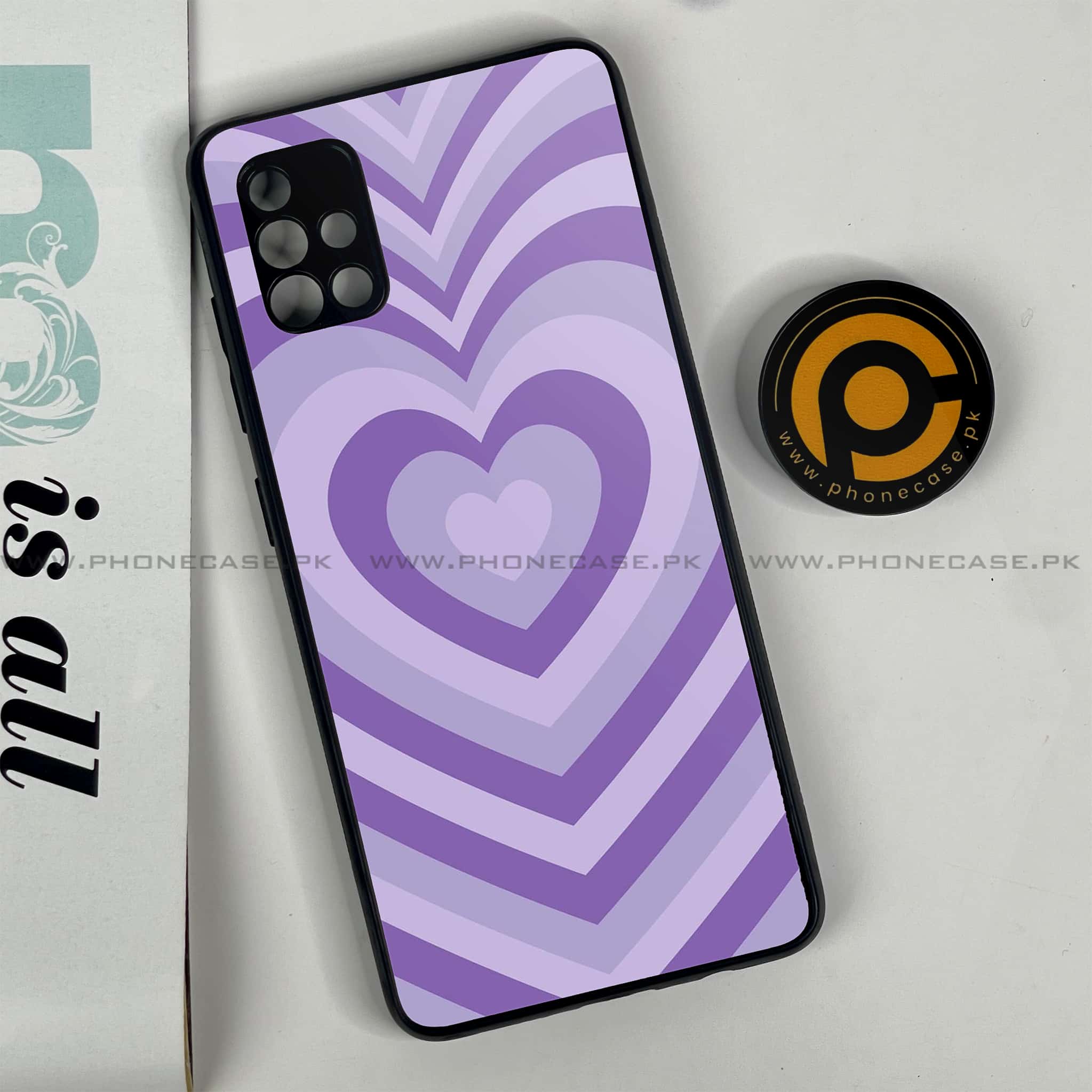 Samsung Galaxy A51 Heart Beat Series Premium Printed Glass soft Bumper shock Proof Case
