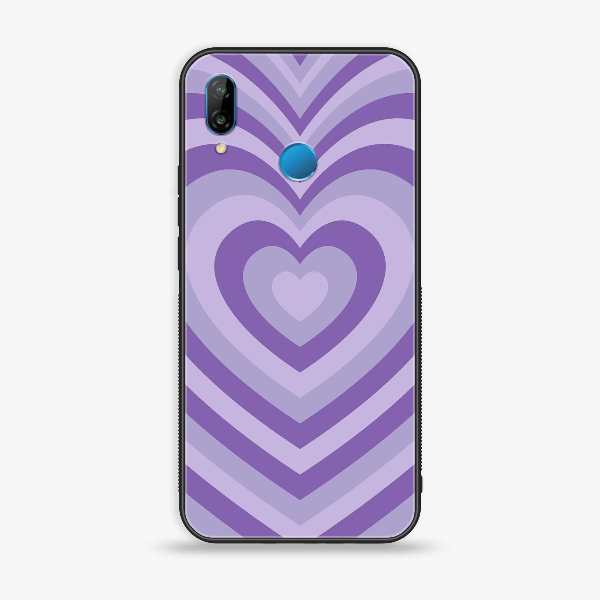 Huawei P20 lite - Heart Beat Series - Premium Printed Glass soft Bumper shock Proof Case