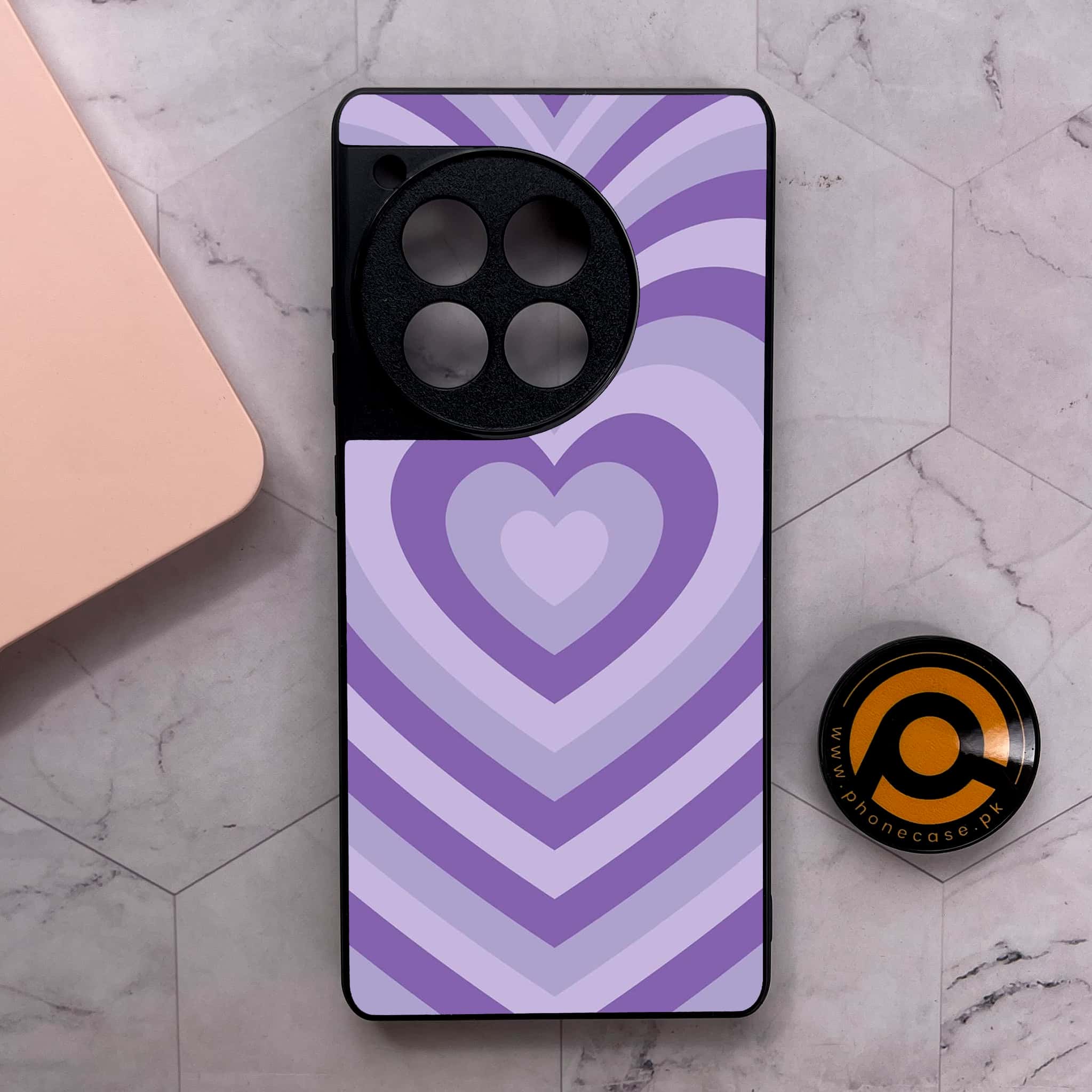 OnePlus 12R - Heart Beat Series - Premium Metal Printed soft Bumper shock Proof Case