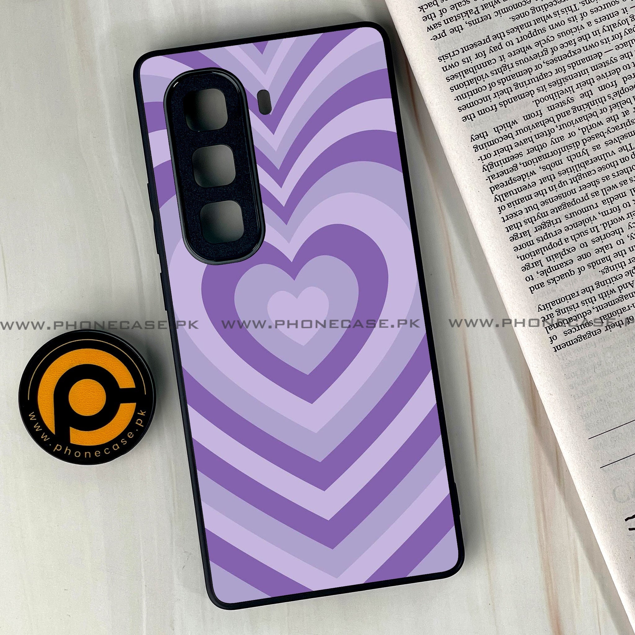 Infinix Hot 60  - Heart Beat Series - Premium Metal Printed soft Bumper shock Proof Case