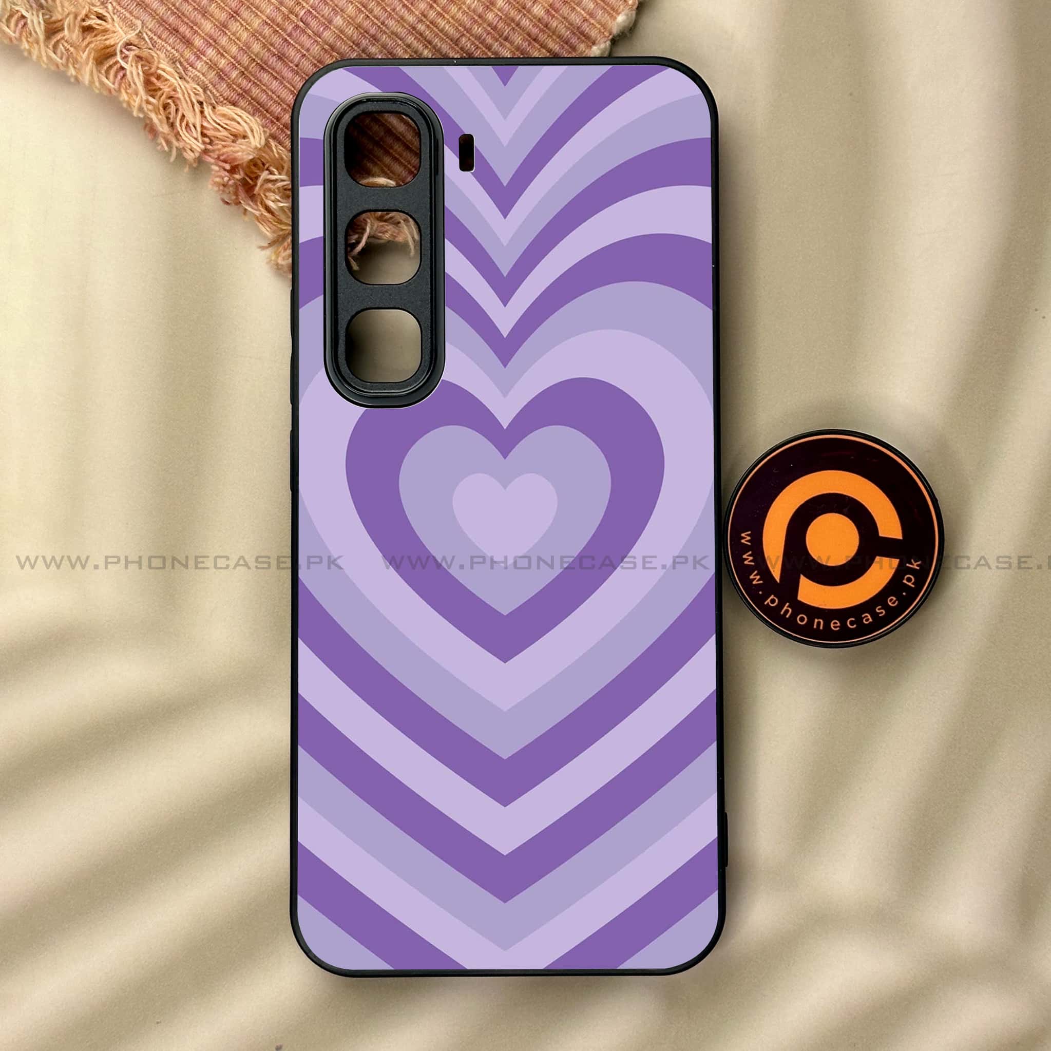 Infinix Hot 60 Pro - Heart Beat Series - Premium Metal Printed soft Bumper shock Proof Case