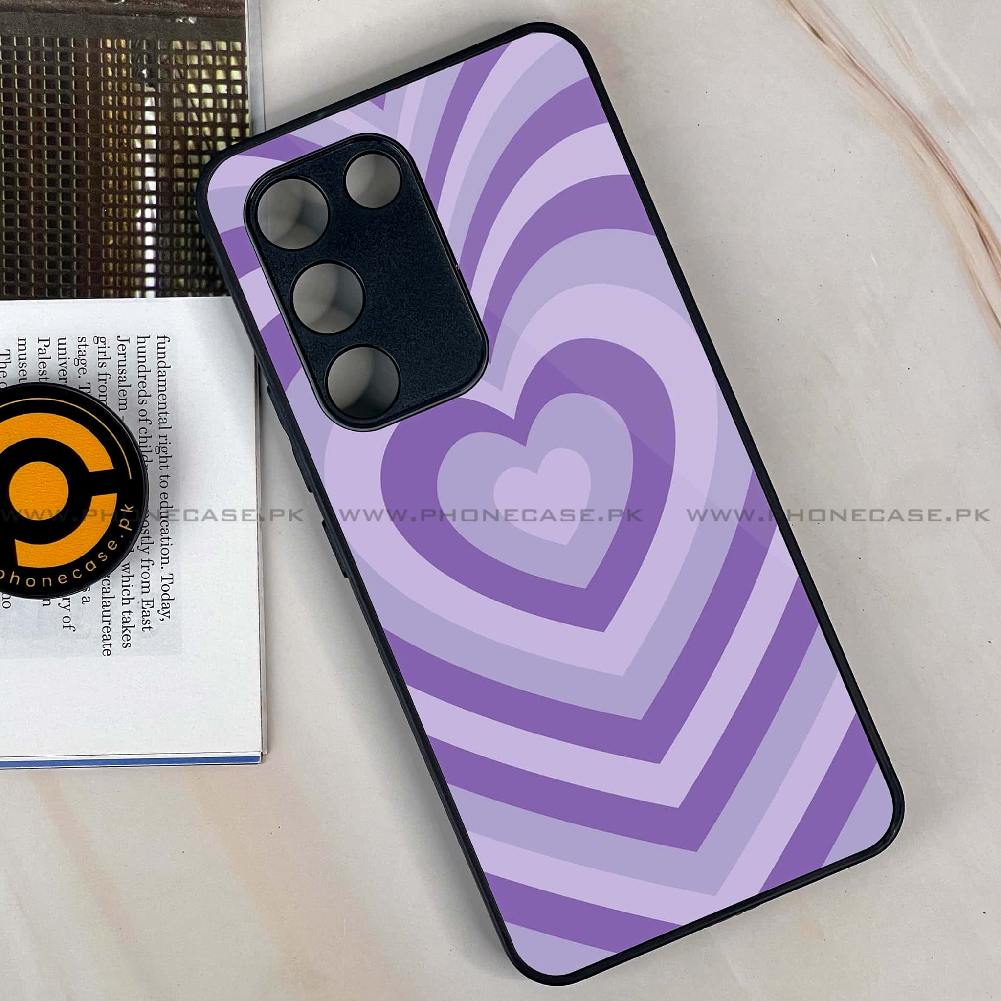 Vivo Y200e - Heart Beat Series - Premium Metal Printed soft Bumper shock Proof Case
