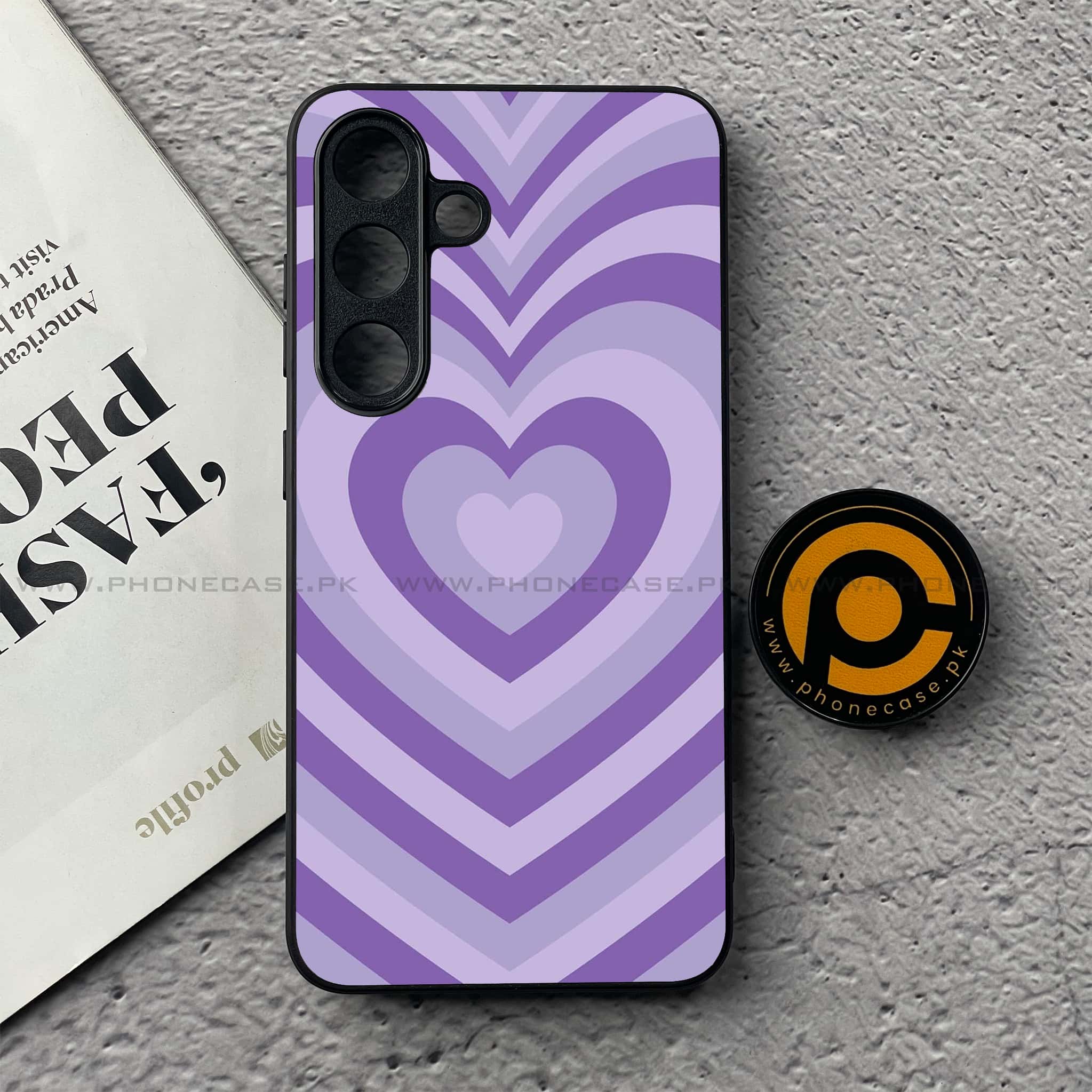 Samsung Galaxy S25 FE - Heart Beat Series - Premium Metal Printed soft Bumper shock Proof Case