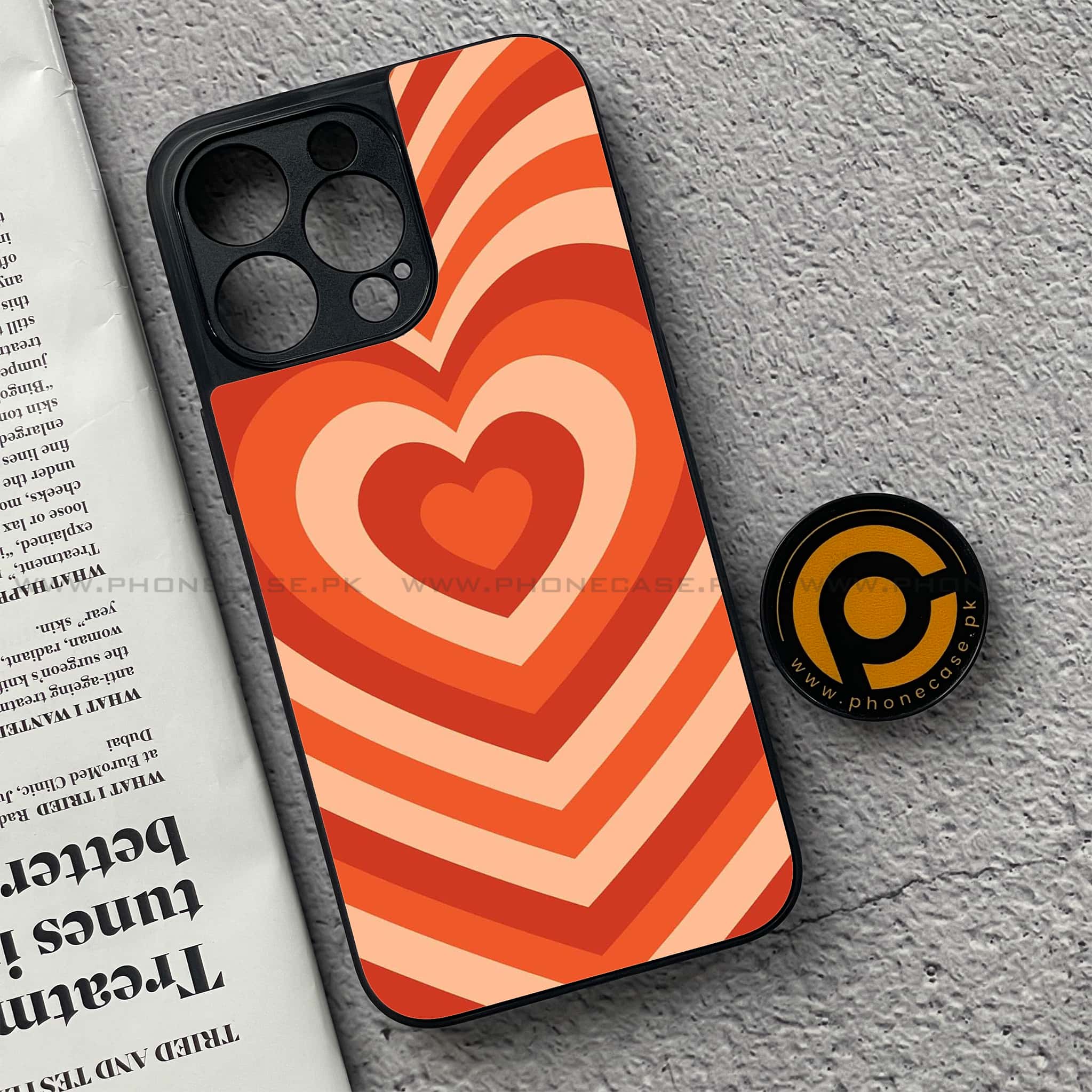 iPhone 15 Pro - Heart Beat Series - Premium Metal Printed soft Bumper shock Proof Case