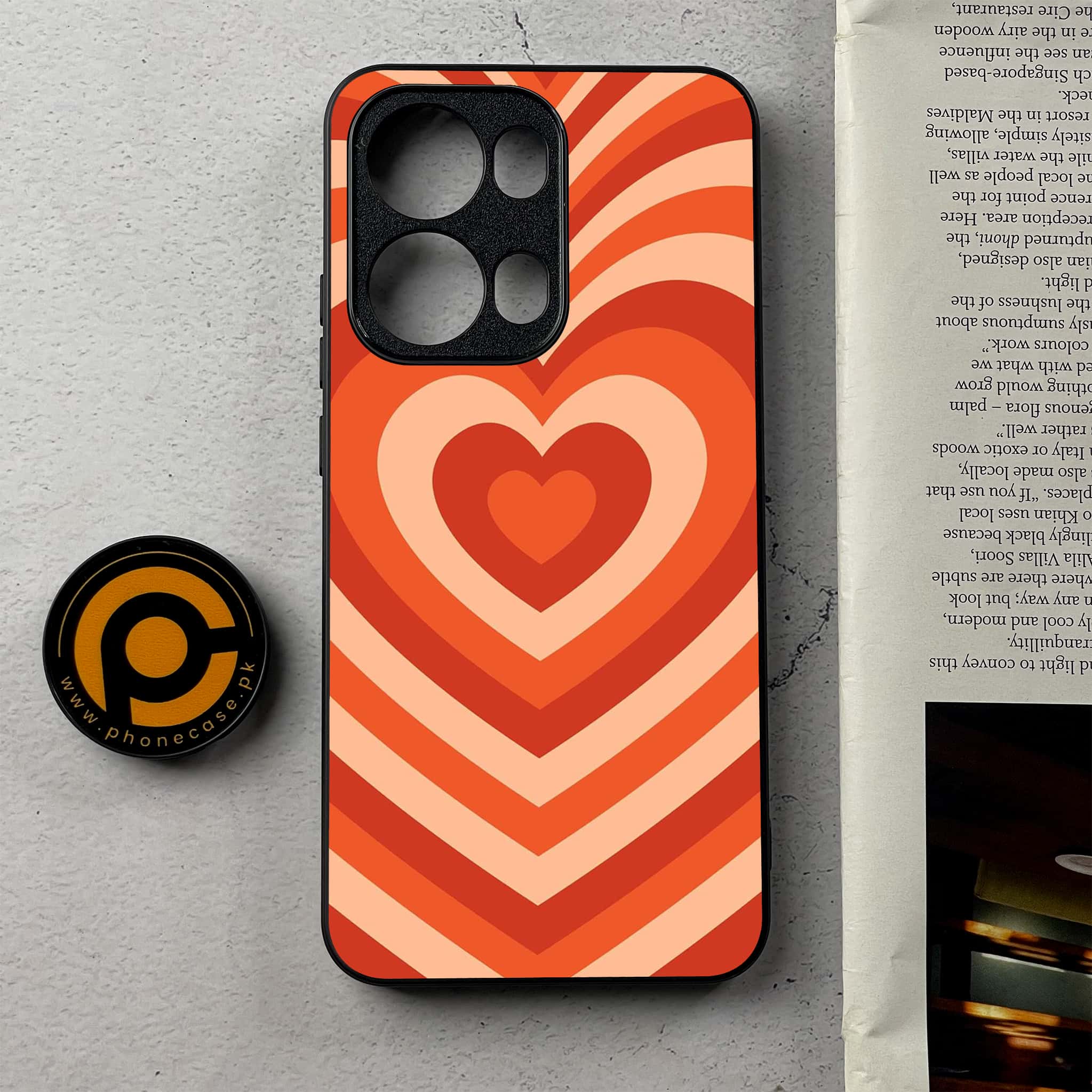 Oppo Reno 13 Pro -  Heart Beat Series - Premium Metal Printed Soft Bumper Shockproof Case