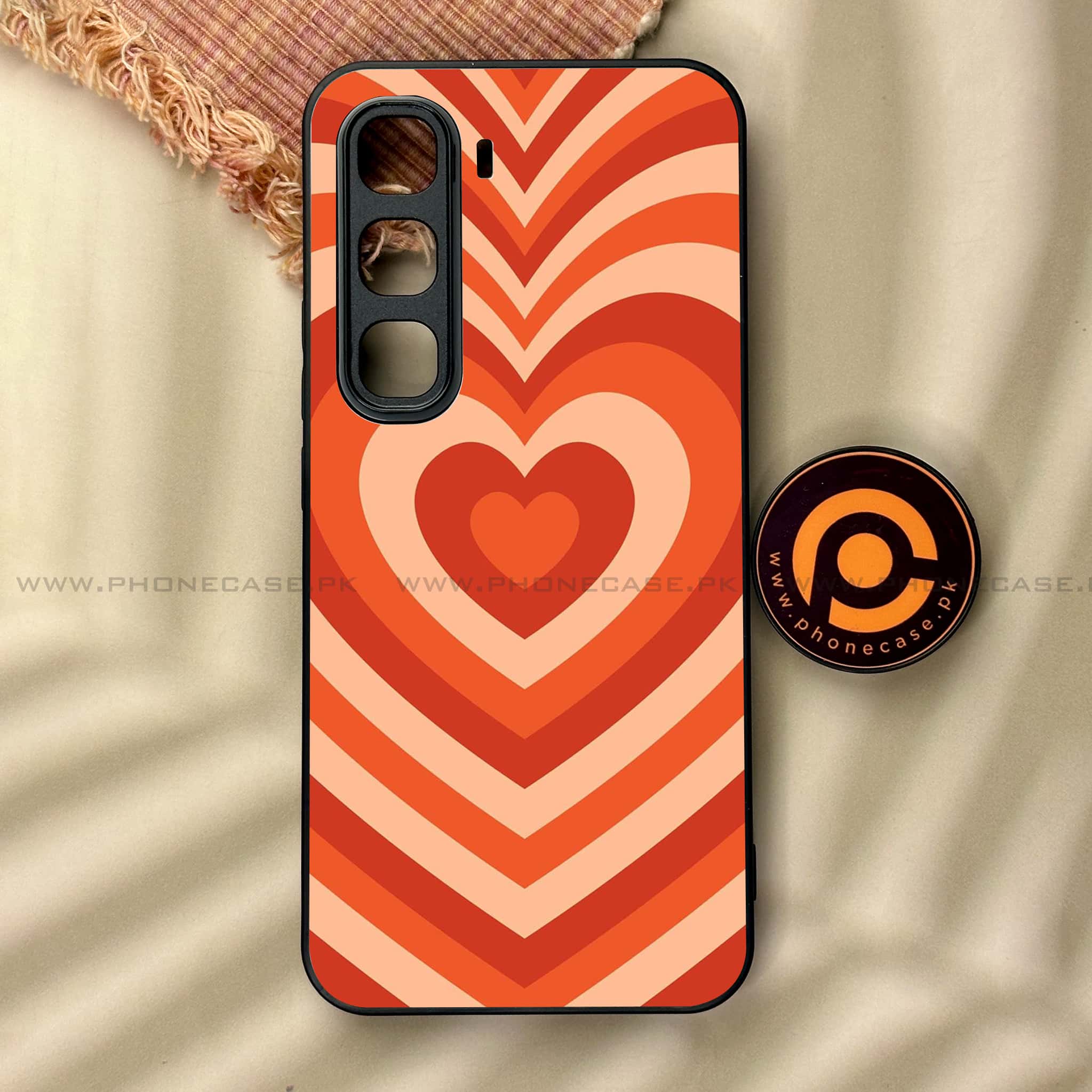 Infinix Hot 60 Pro - Heart Beat Series - Premium Metal Printed soft Bumper shock Proof Case