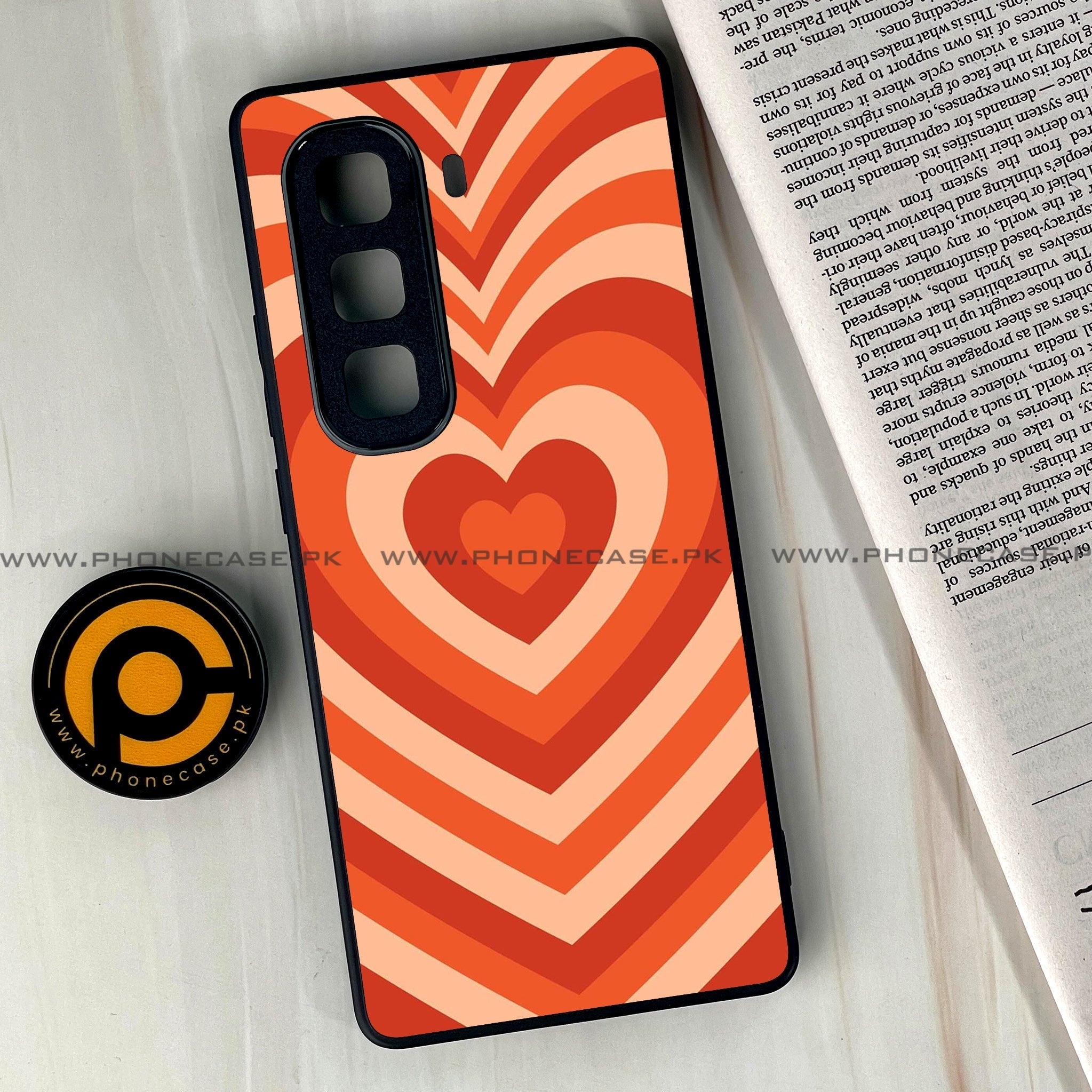 Infinix Hot 60  - Heart Beat Series - Premium Metal Printed soft Bumper shock Proof Case