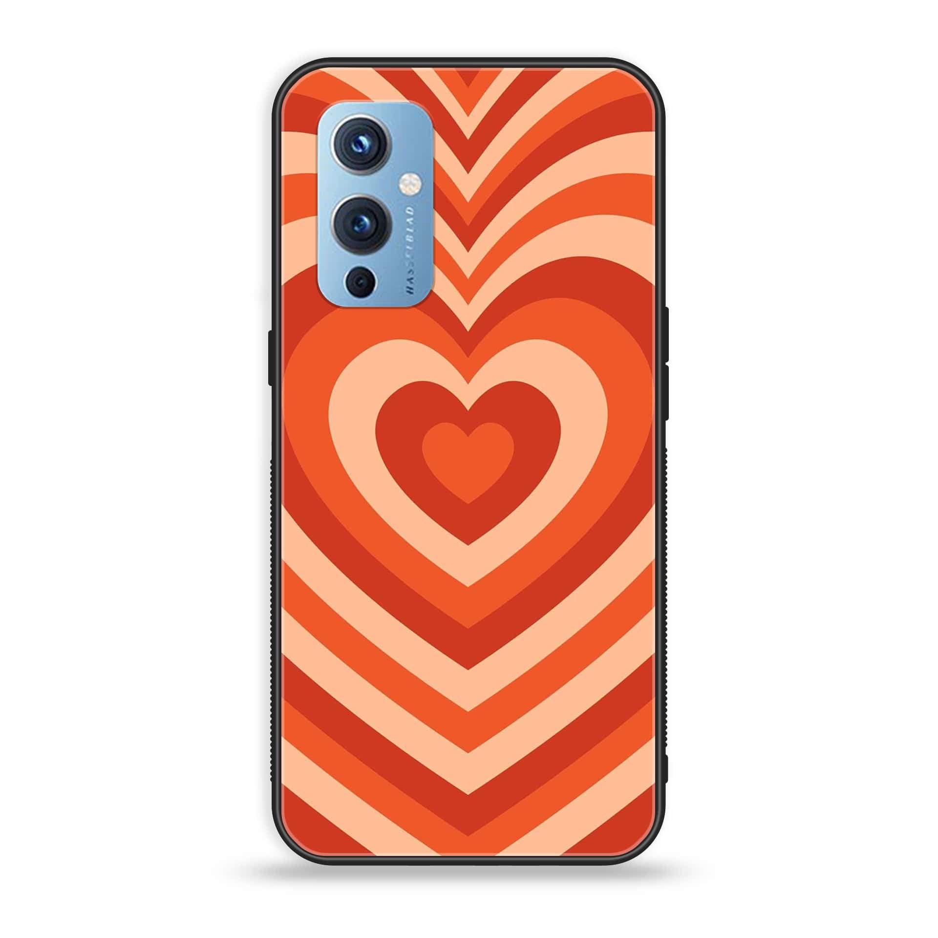 OnePlus 9 - Heart Beat Series - Premium Printed Glass soft Bumper shock Proof Case