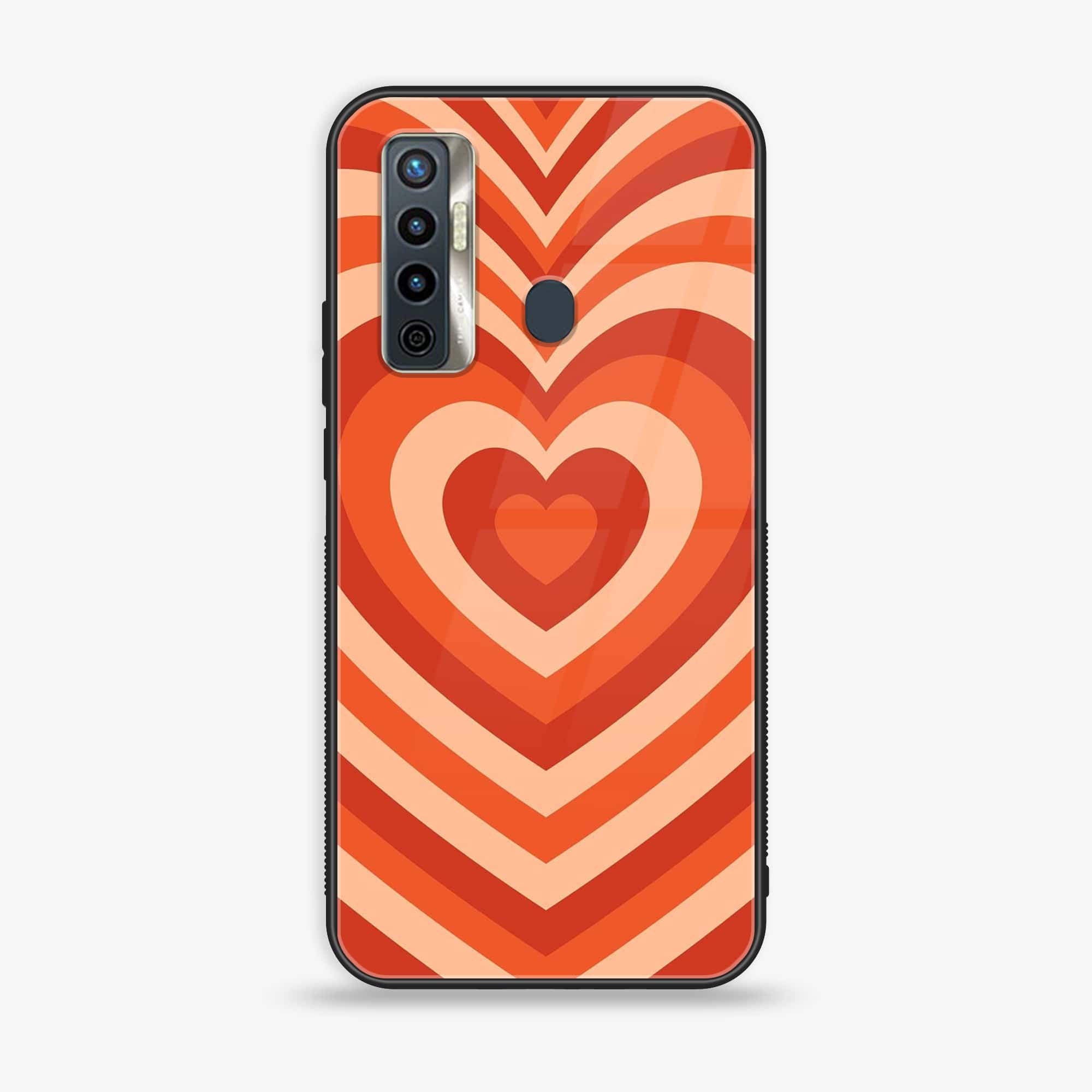 Tecno Camon 17 - Heart Beat Series - Premium Printed Glass soft Bumper shock Proof Case