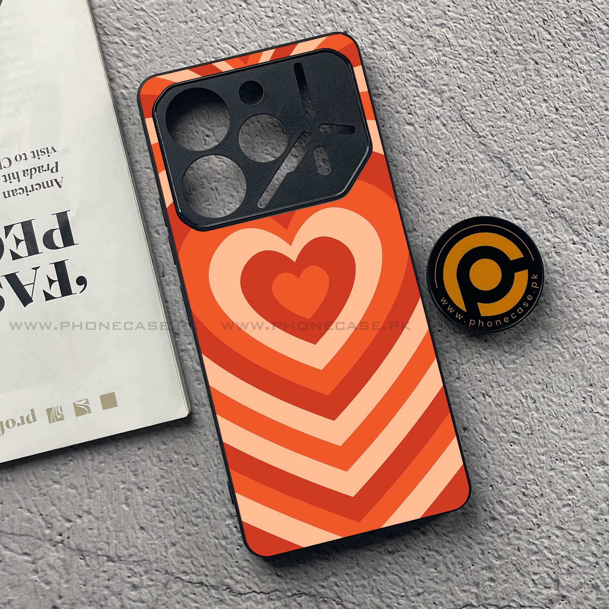 Tecno Pova 6 Pro - Heart Beat Series - Premium Printed Glass soft Bumper shock Proof Case