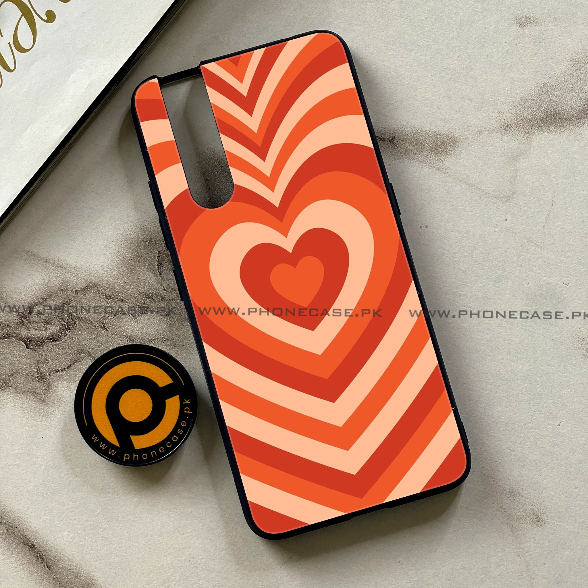 Vivo V15 Pro - Heart Beat Series - Premium Printed Glass soft Bumper shock Proof Case