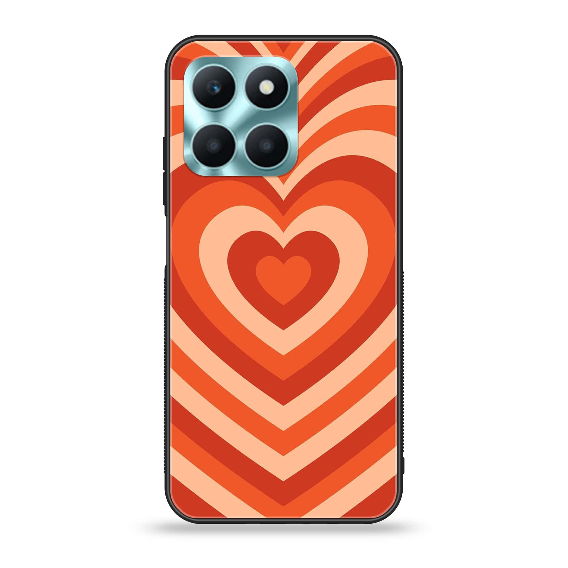 Honor X6a - Heart Beat Series - Premium Printed Glass soft Bumper shock Proof Case