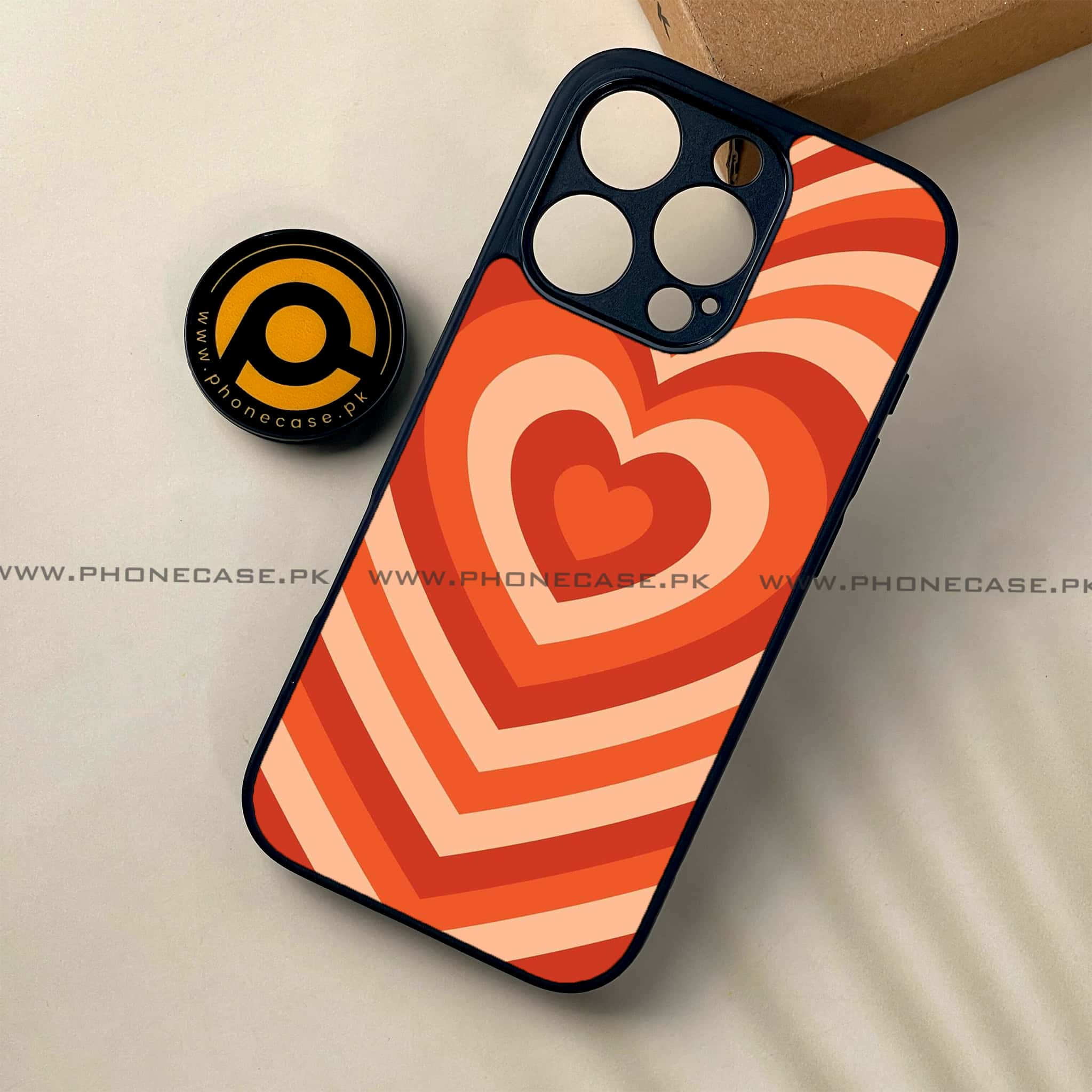 iPhone 16 Pro - Heart Beat Series - Premium Printed Glass soft Bumper shock Proof Case