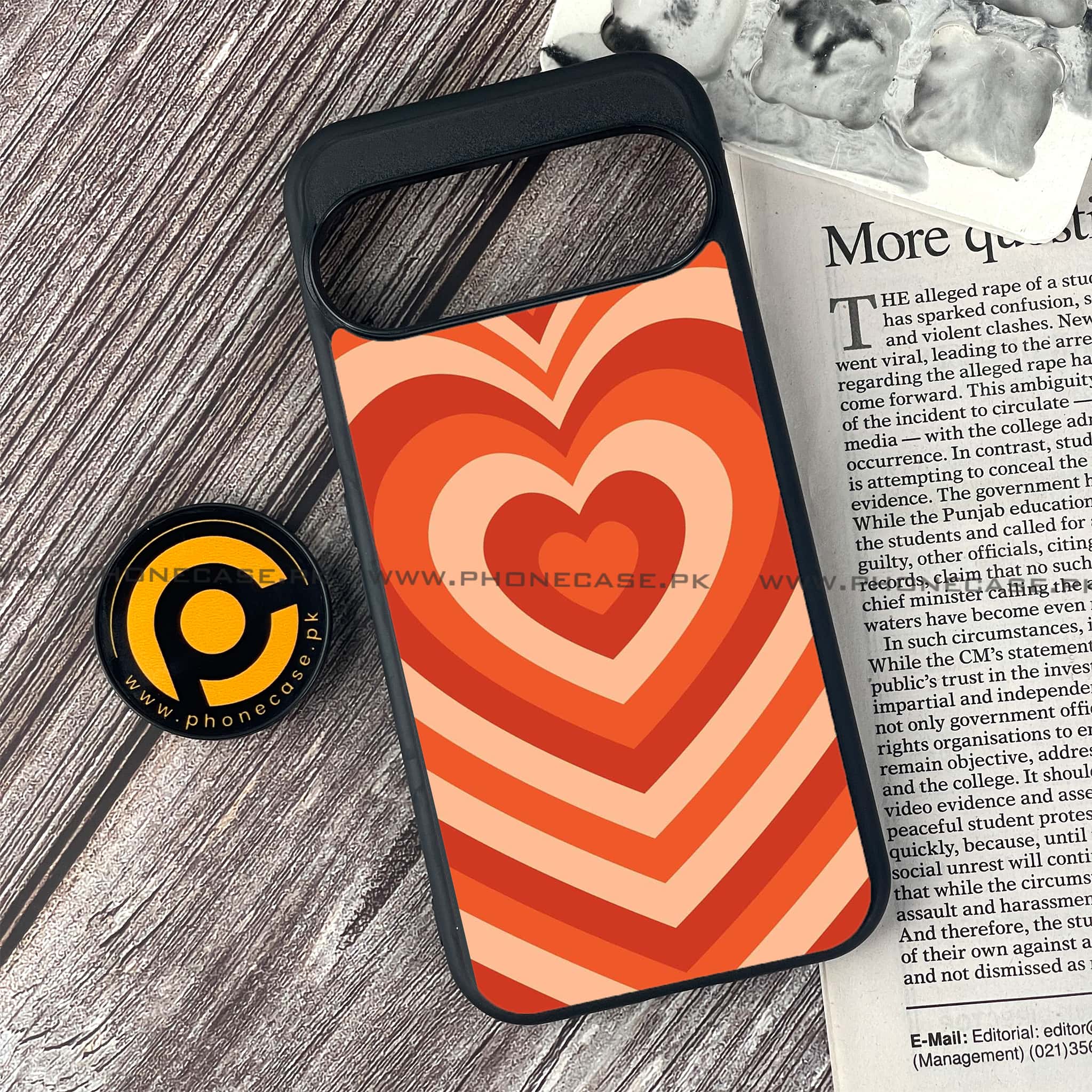 Google Pixel 9 - Heart Beat Series - Premium Metal Printed soft Bumper Shock Proof Case