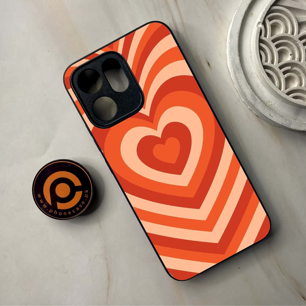 Oppo Reno 14F - Heart Beat Series - Premium Metal Printed Soft Bumper Shockproof Case