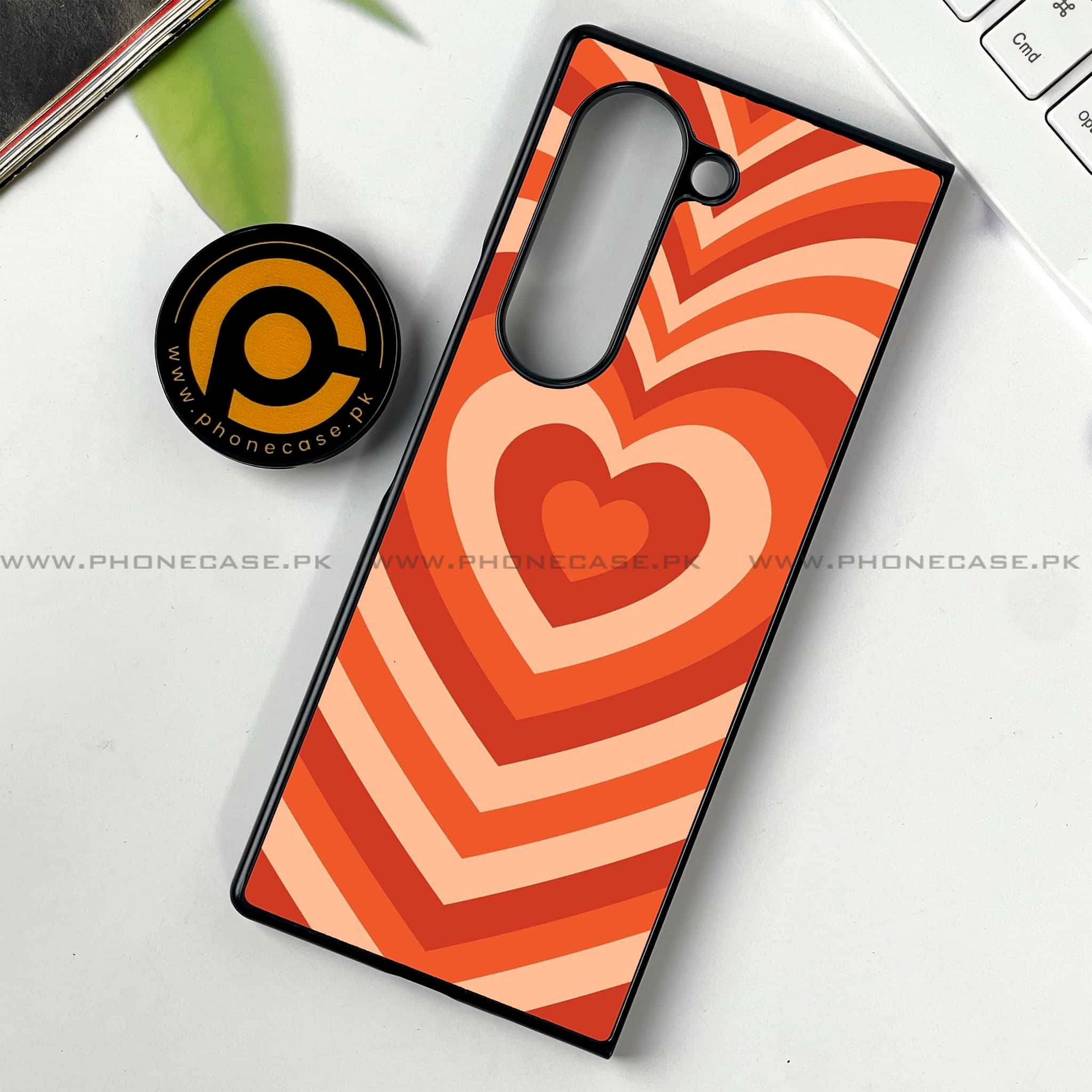 Samsung Galaxy Z Fold 6 - Heart Beat Series - Premium Printed Metal soft Bumper shock Proof Case