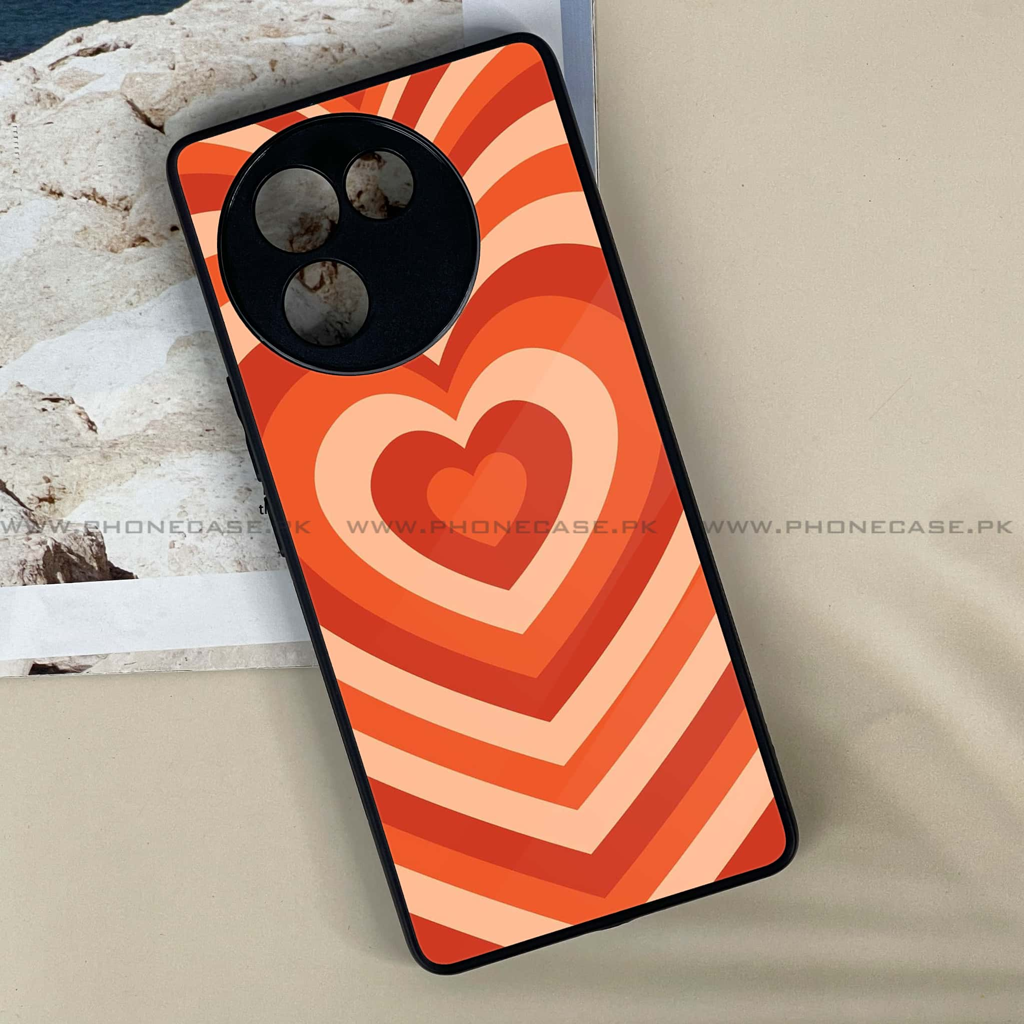 Vivo V30E - Heart Beat Series - Premium Printed Metal soft Bumper shock Proof Case