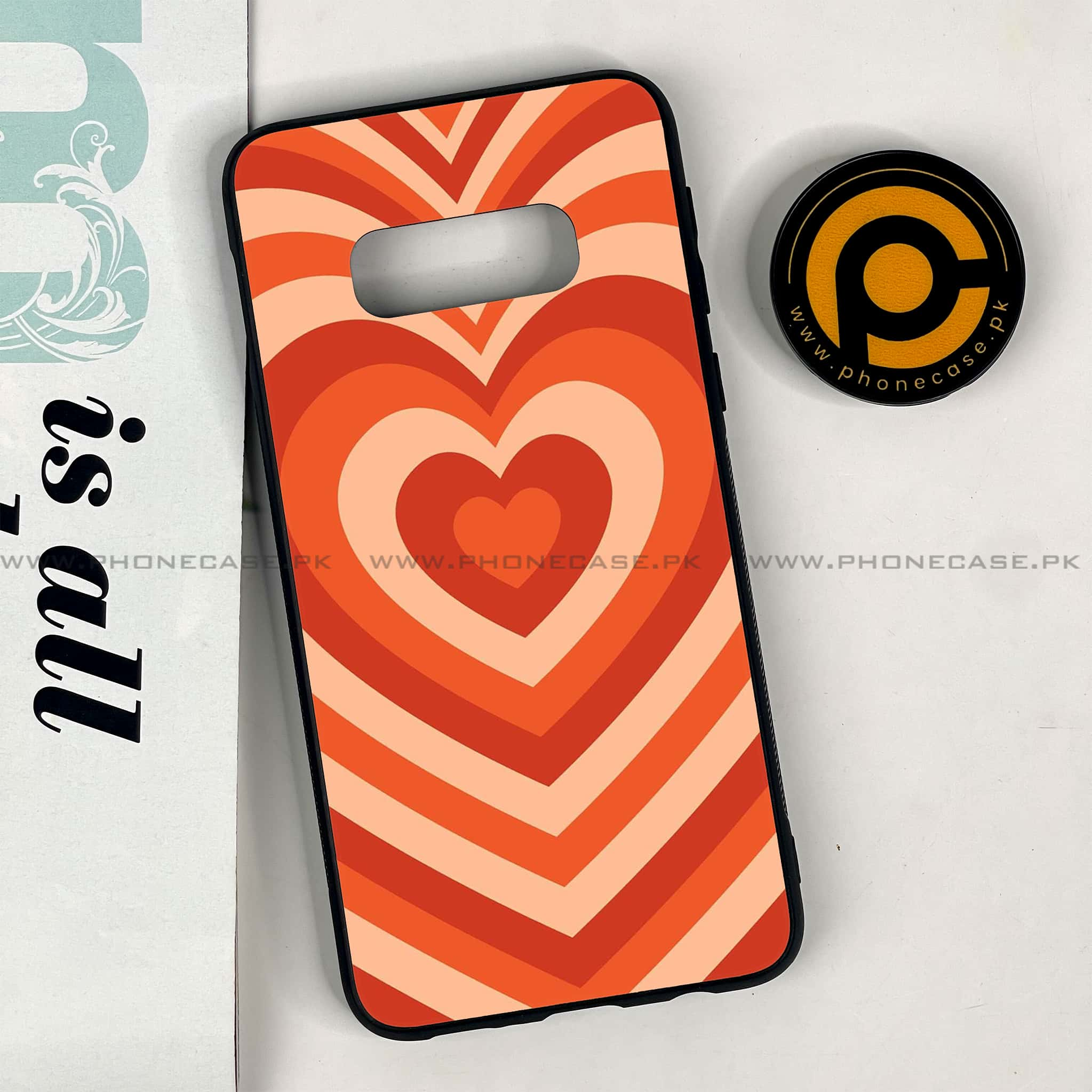 Galaxy S10e - Heart Beat Series - Premium Printed Glass soft Bumper shock Proof Case