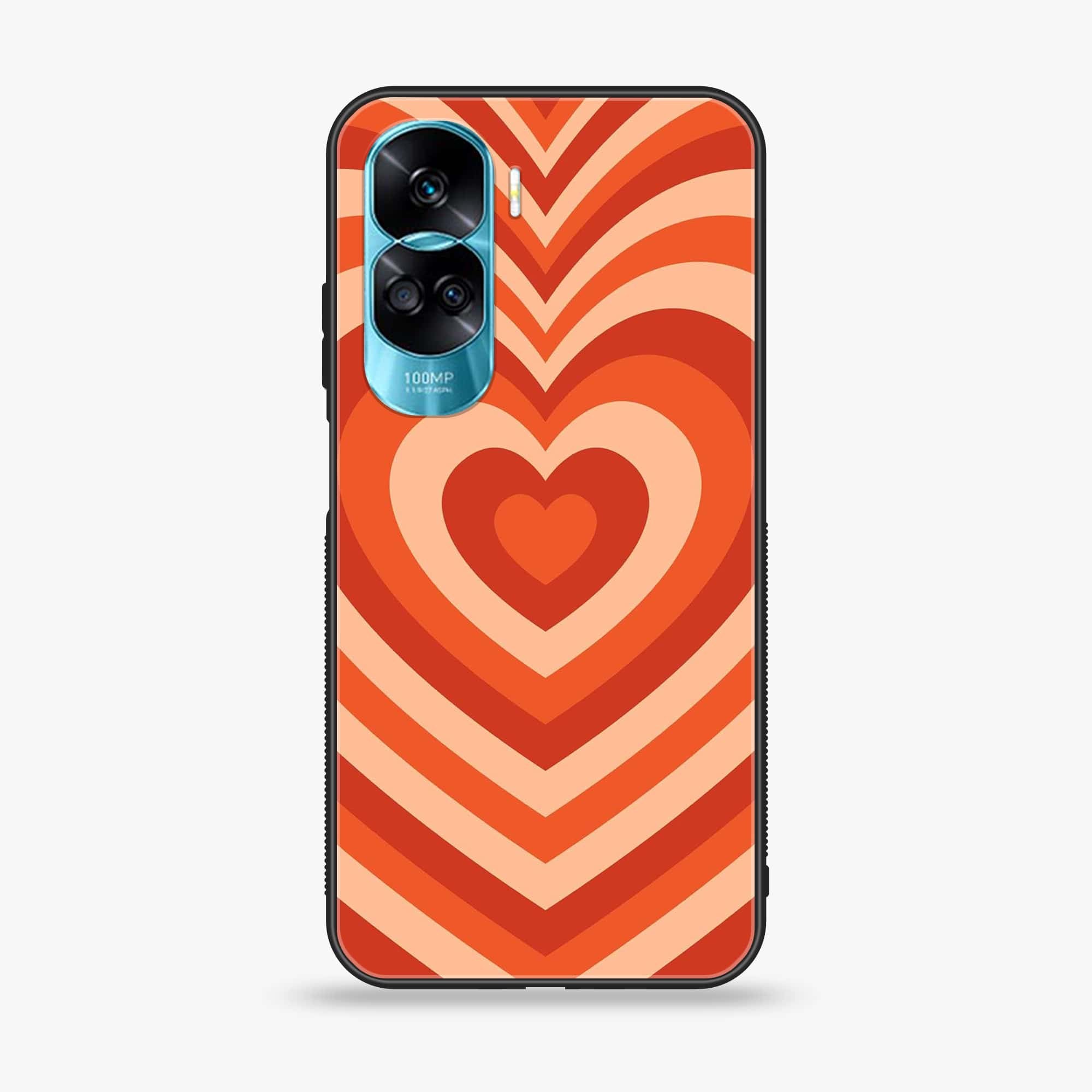 Honor 90 Lite - Heart Beat Series - Premium Printed Glass soft Bumper shock Proof Case