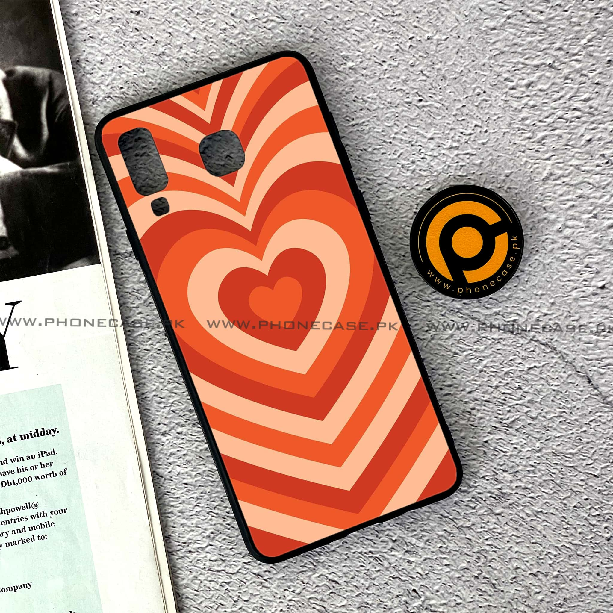 Samsung Galaxy A8 Star(A9 Star) - Heart Beat Series - Premium Printed Glass soft Bumper shock Proof Case