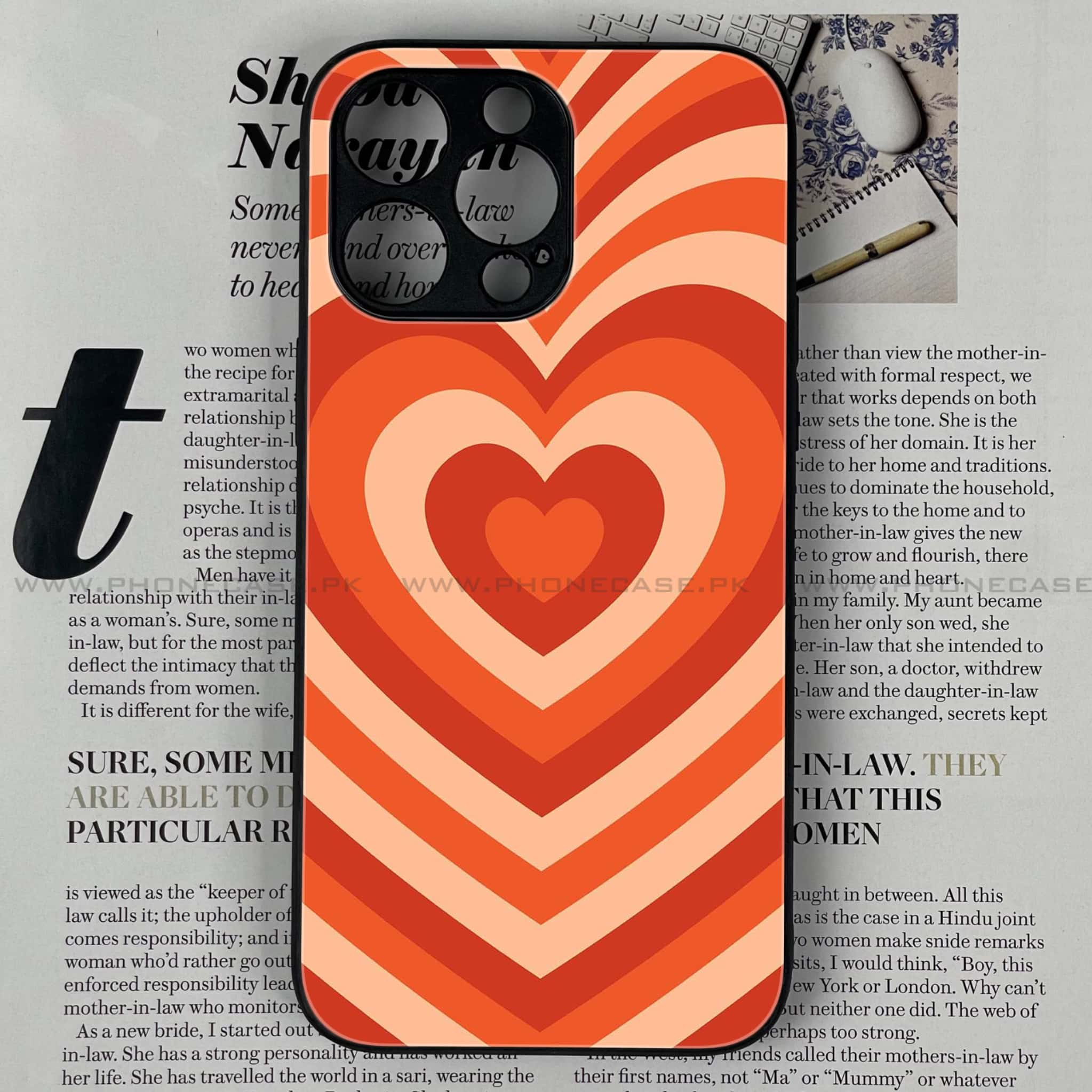 iPhone 15 Pro - Heart Beat Series - Premium Printed Glass soft Bumper shock Proof Case