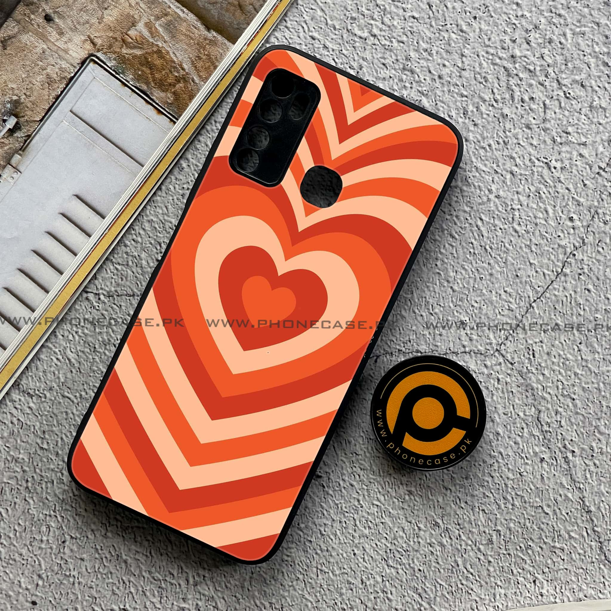 Infinix Note 7 Lite - Heart Beat Series - Premium Printed Metal soft Bumper shock Proof Case