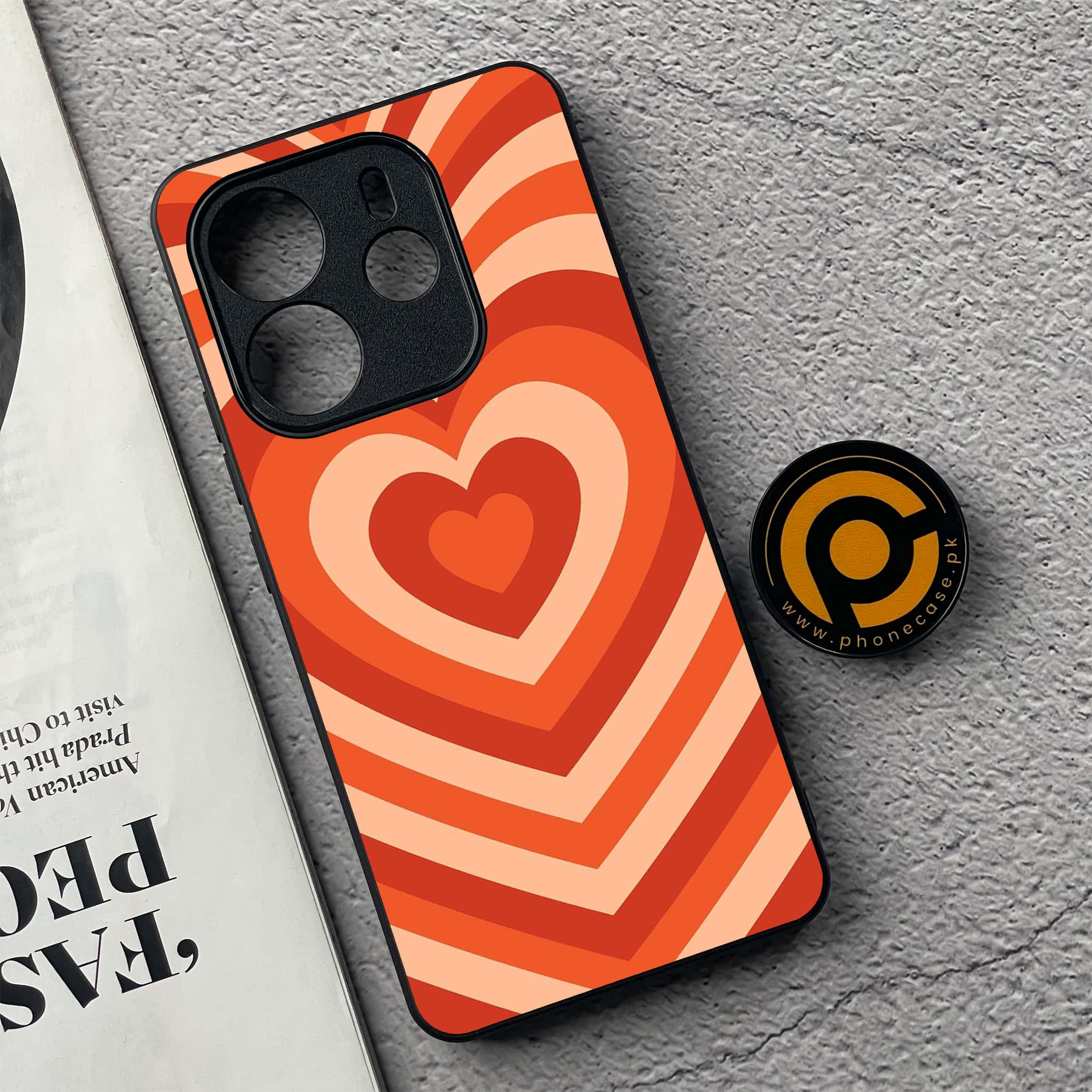 Xiaomi Redmi Note 14 - Heart Beat Series - Premium Printed Glass soft Bumper shock Proof Case