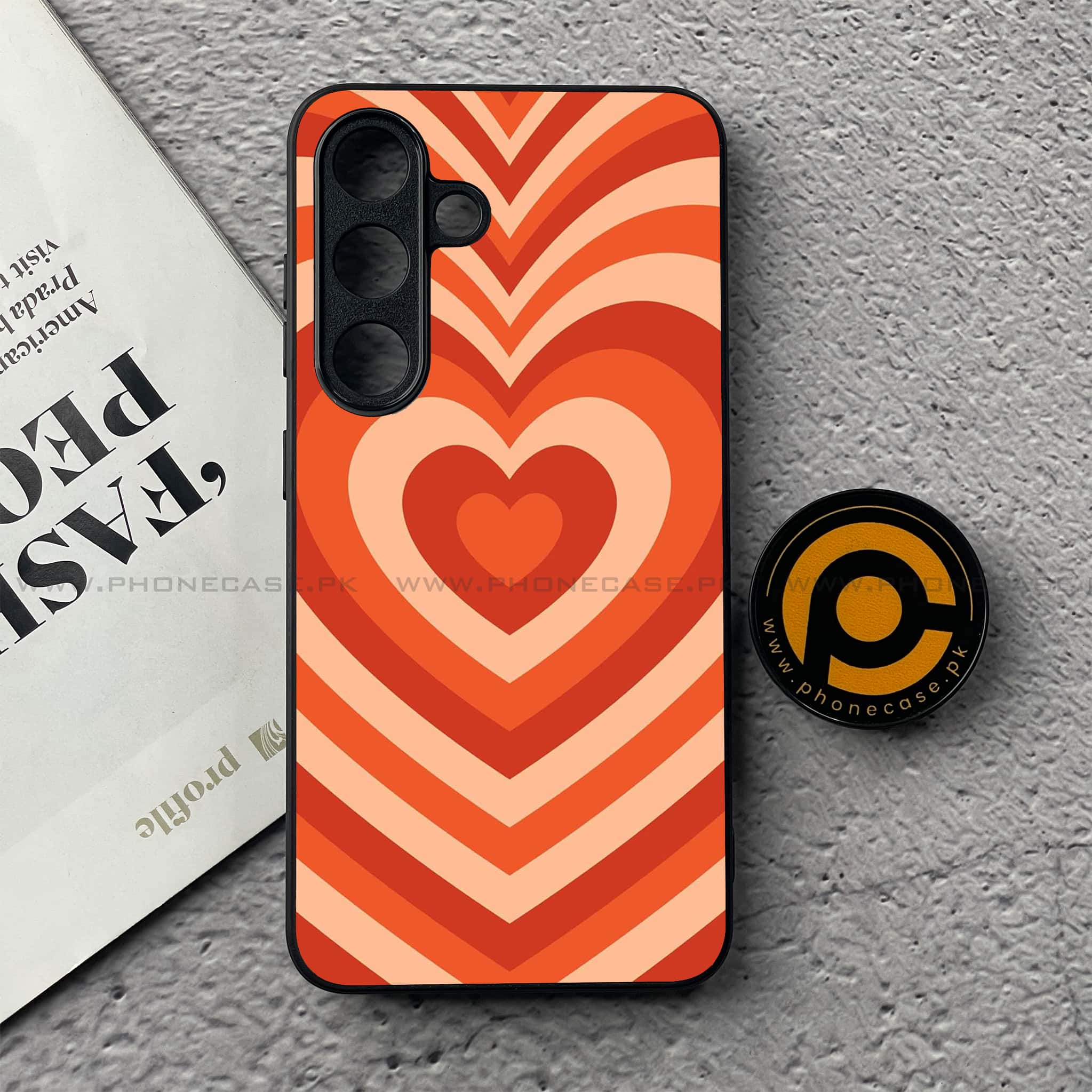 Samsung Galaxy S25 FE - Heart Beat Series - Premium Metal Printed soft Bumper shock Proof Case