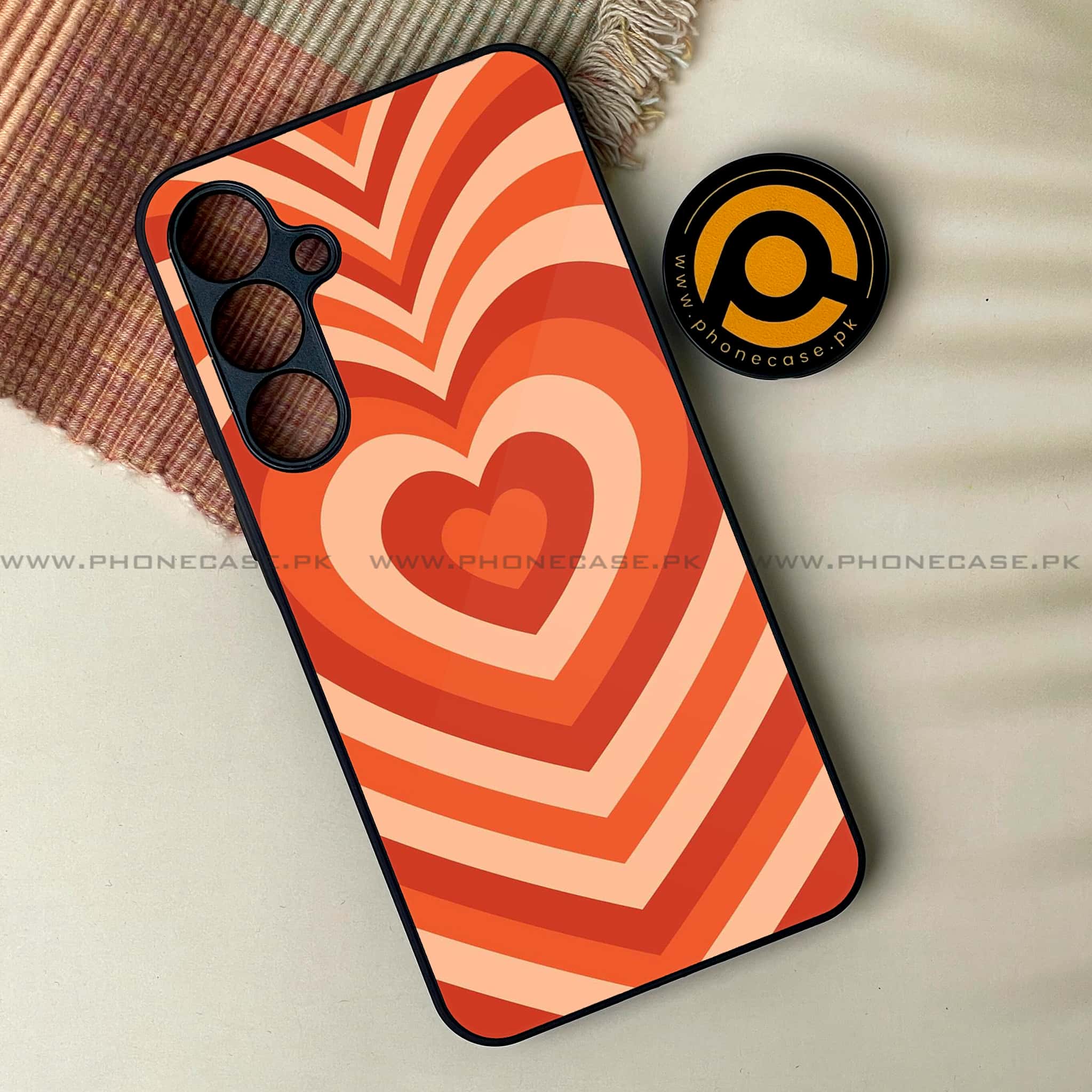 Samsung Galaxy A15 - Heart Beat Series - Premium Metal Printed soft Bumper shock Proof Case