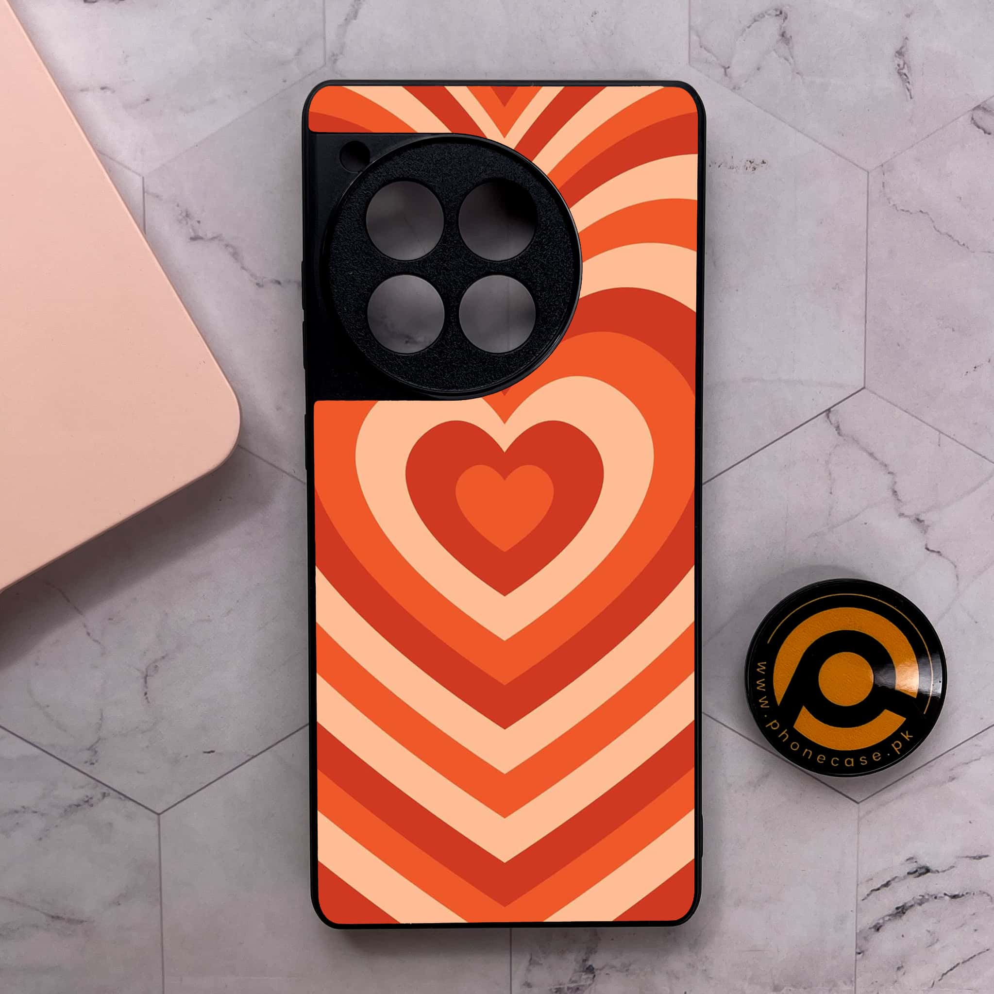 OnePlus 12R - Heart Beat Series - Premium Metal Printed soft Bumper shock Proof Case