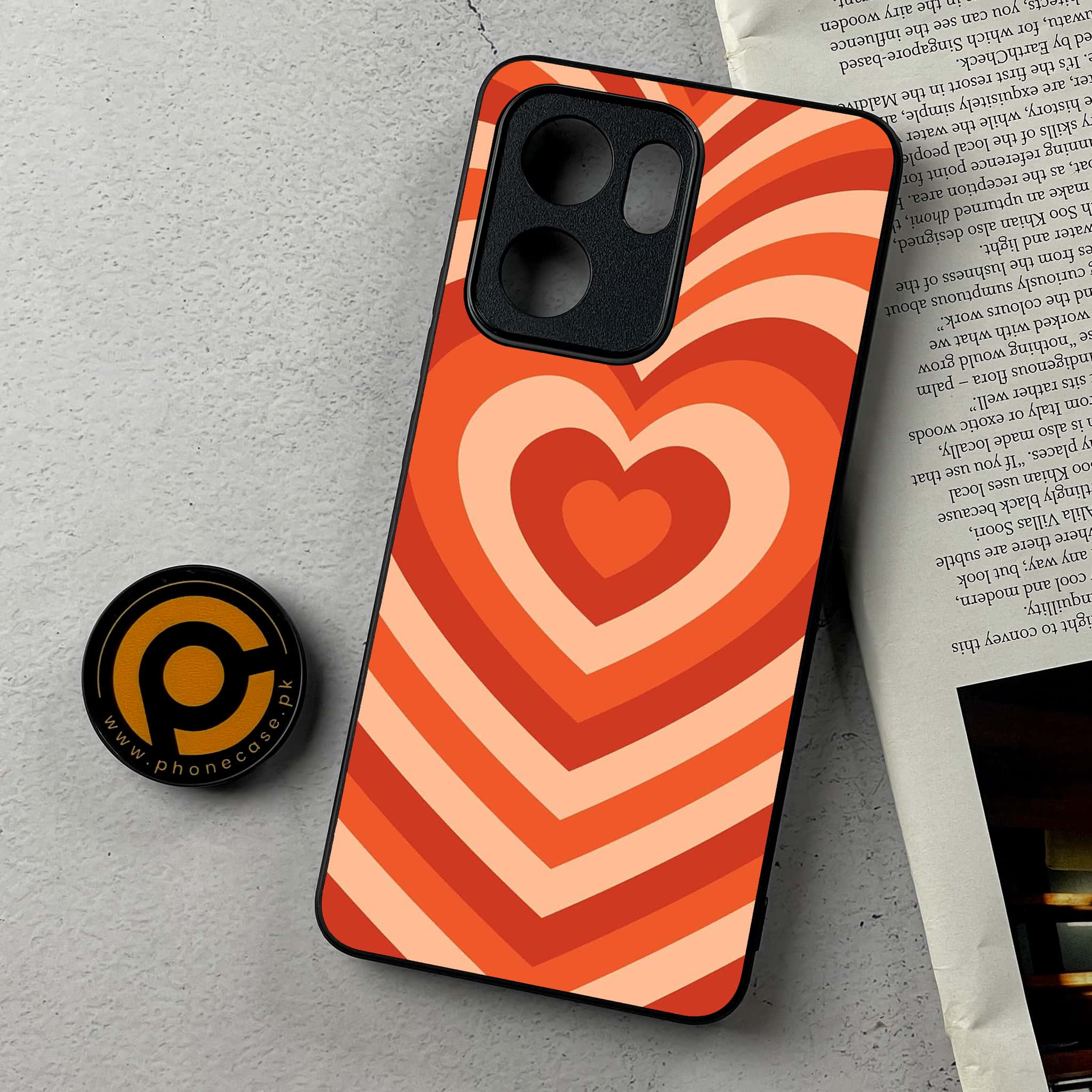 Oppo Reno 13F - Heart Beat Series - Premium Metal Printed Soft Bumper Shockproof Case