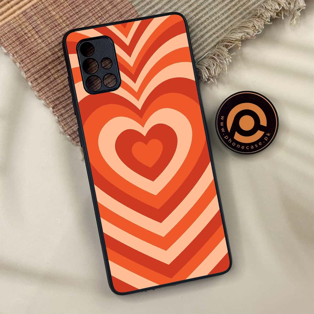 Samsung Galaxy A71 - Heart Beat Series - Premium Metal Printed soft Bumper shock Proof Case