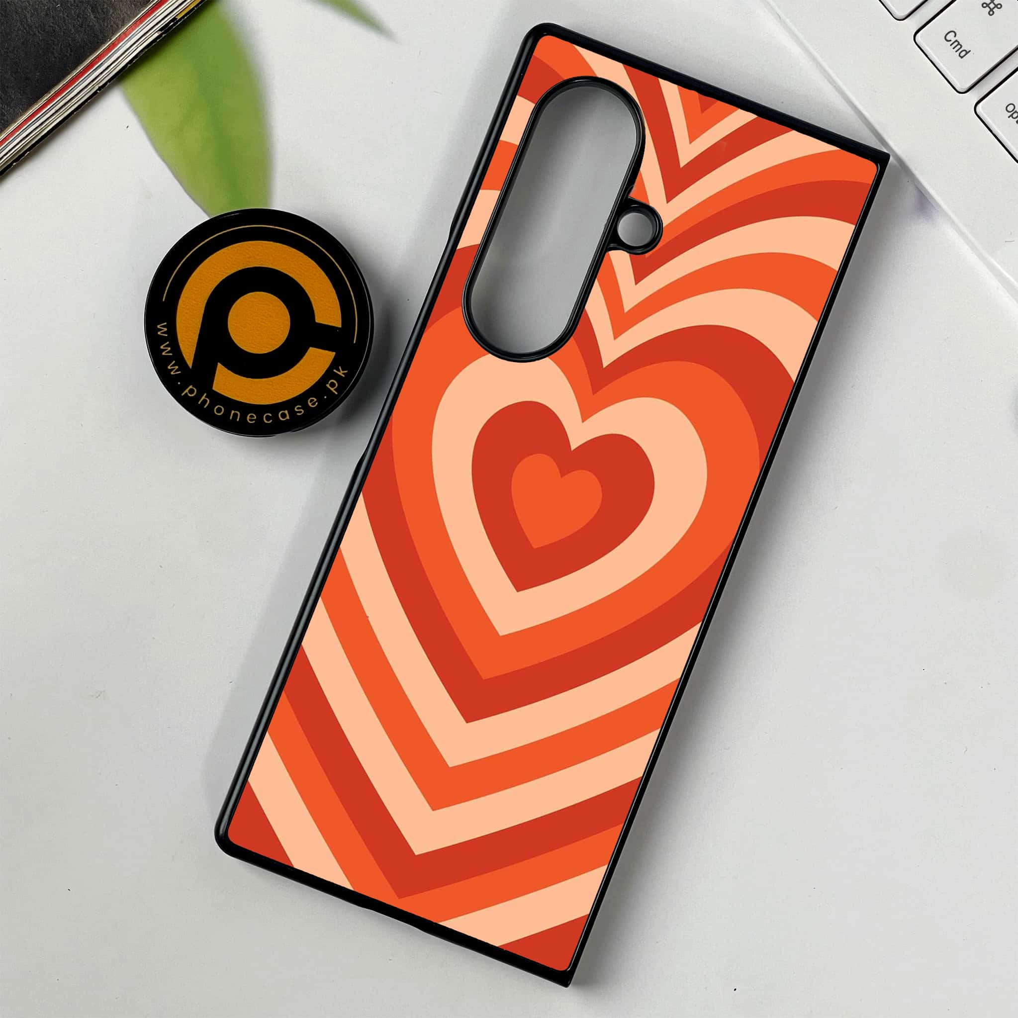 Samsung Galaxy Z Fold 7 - Heart Beat Series - Premium Metal Printed soft Bumper shock Proof Case