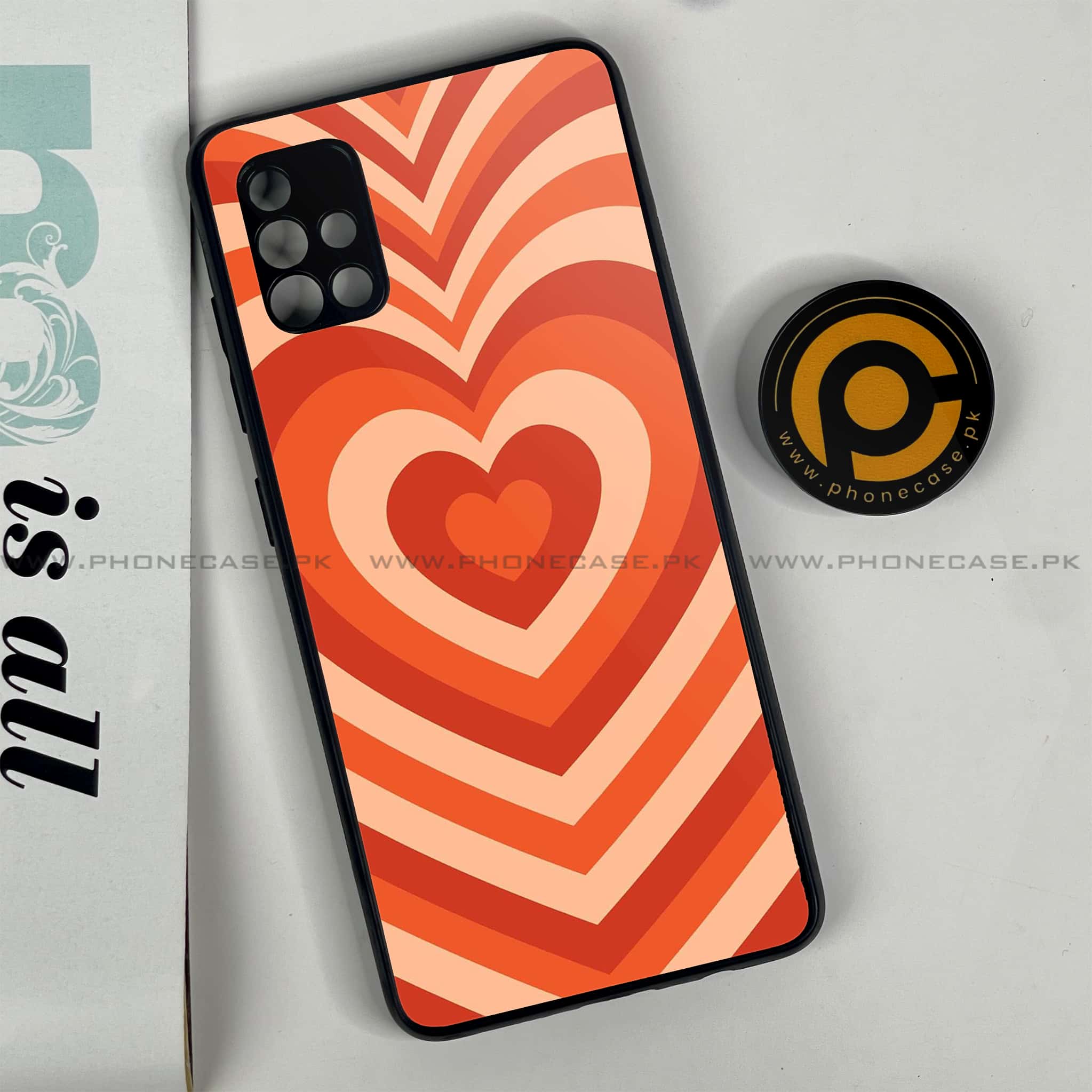 Samsung Galaxy A51 Heart Beat Series Premium Printed Glass soft Bumper shock Proof Case