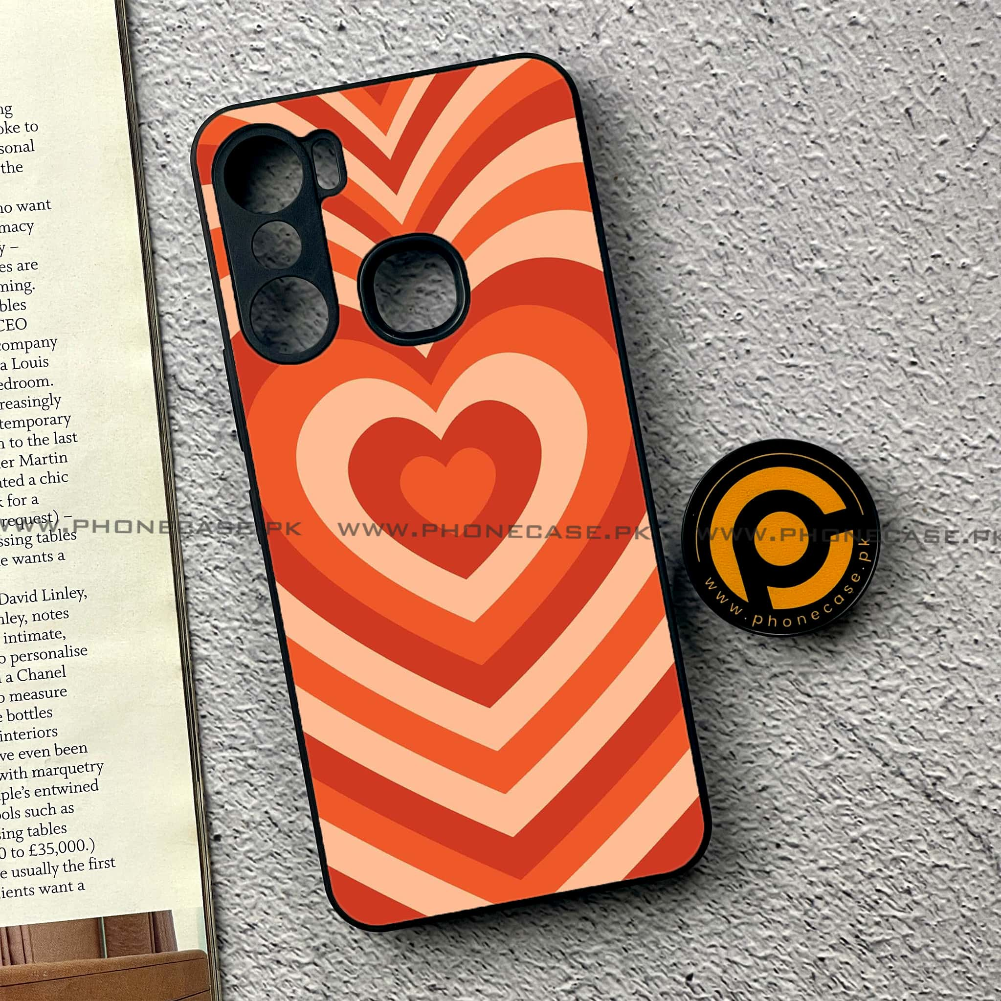 Infinix Hot 12 Pro - Heart Beat Series - Premium Printed Glass soft Bumper shock Proof Case