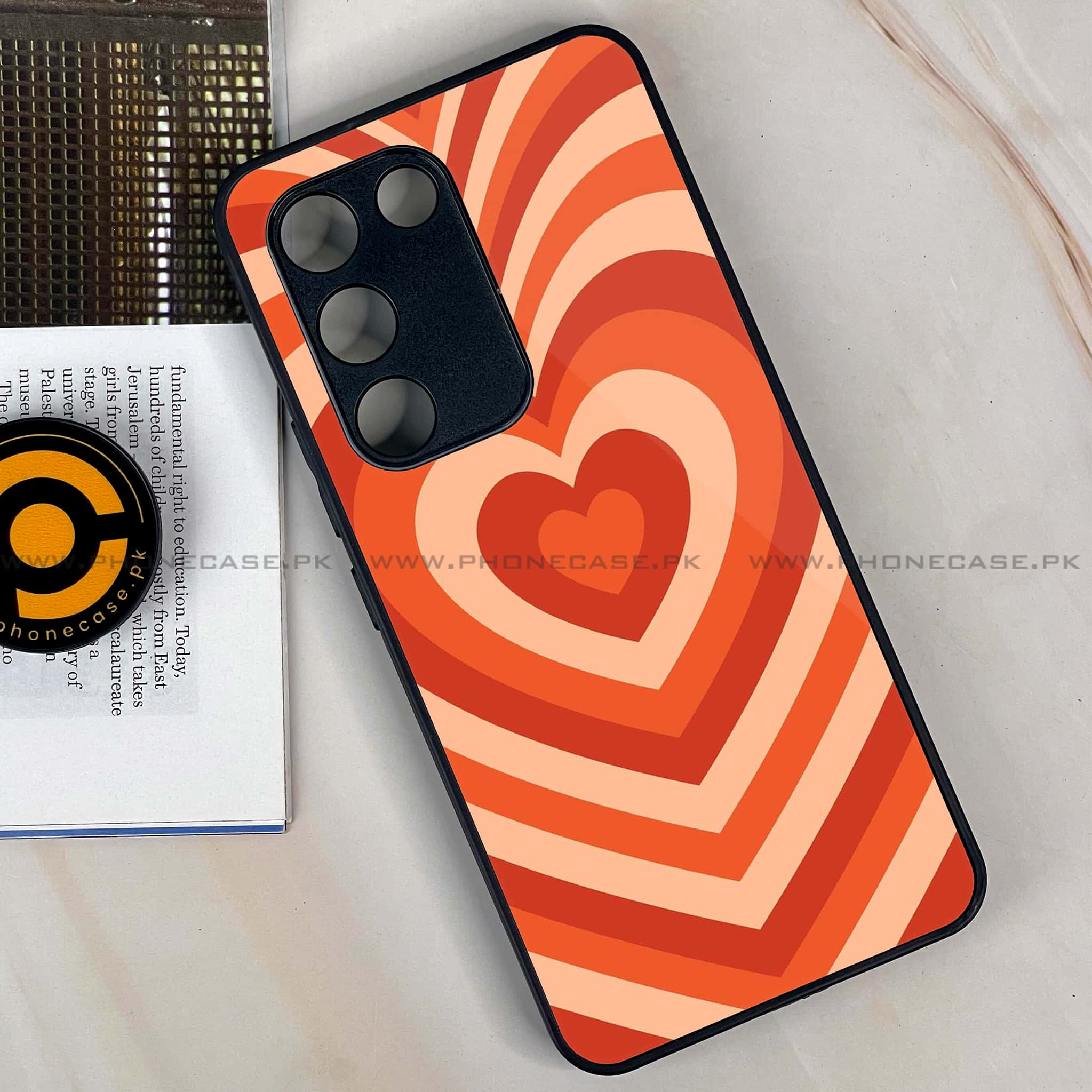Vivo Y200e - Heart Beat Series - Premium Metal Printed soft Bumper shock Proof Case