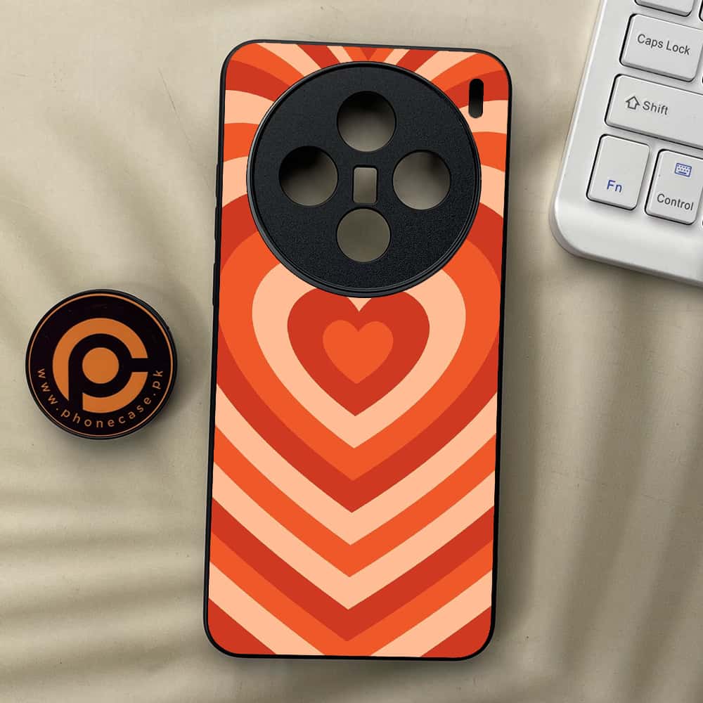 Vivo X200 - Heart Beat Series - Premium Metal  Printed soft Bumper shock Proof Case