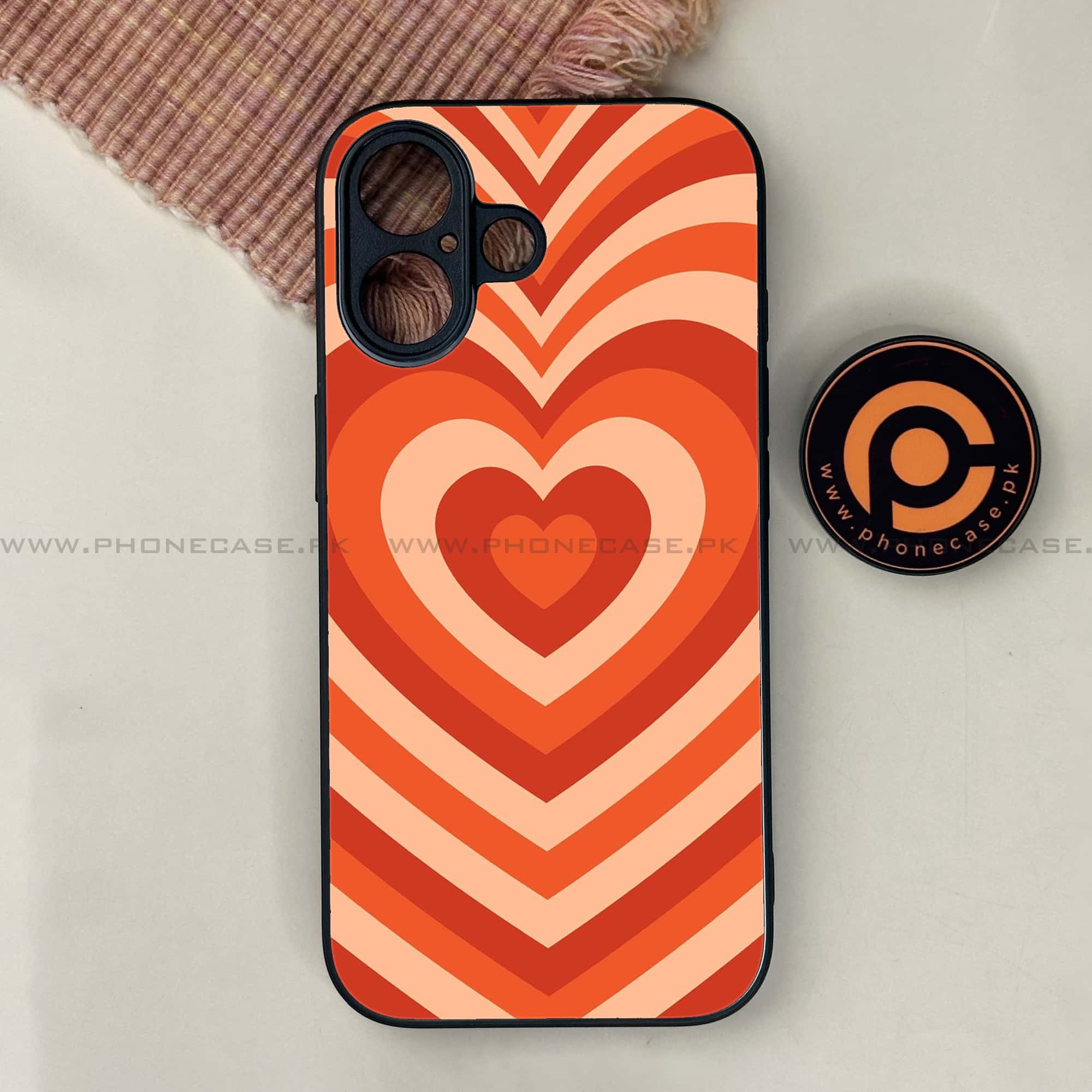 iPhone 17 - Heart Beat Series - Premium Printed Glass soft Bumper shock Proof Case