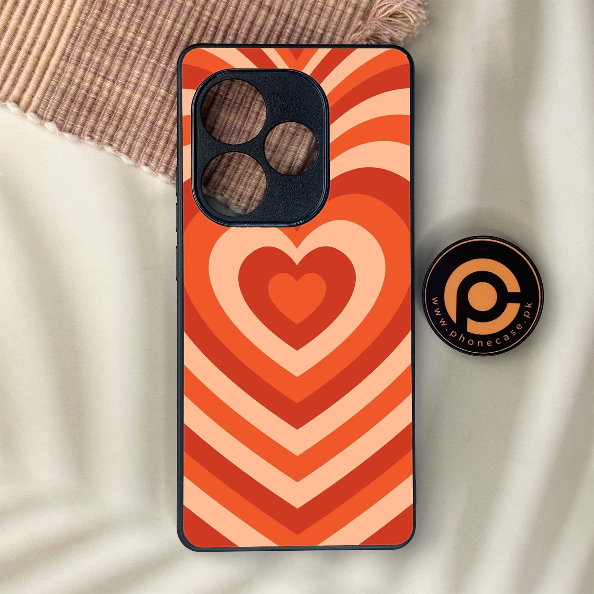 Realme GT 6 - Heart Beat Series - Premium Metal Printed soft Bumper shock Proof Case