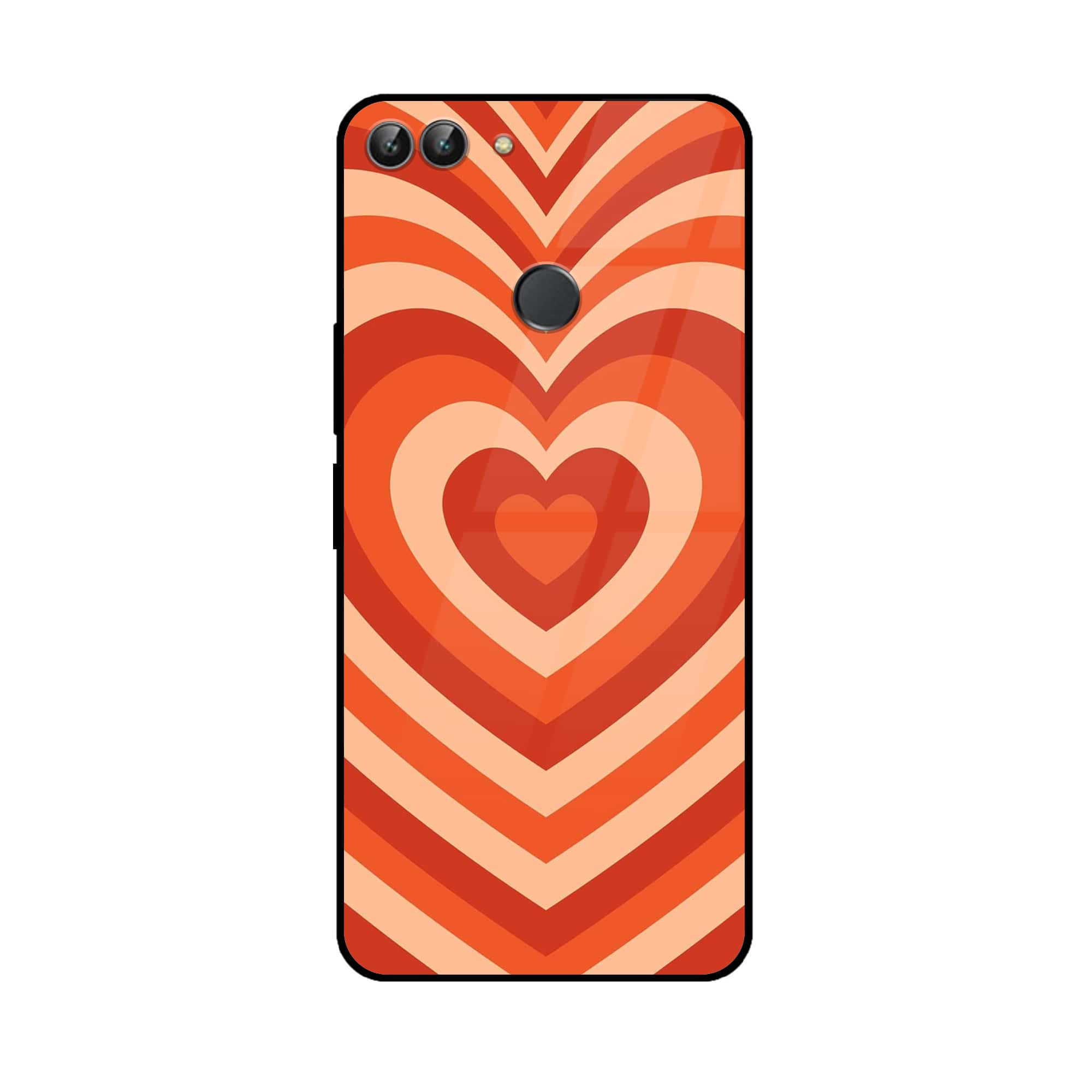 Huawei P Smart - Heart Beat Series - Premium Printed Glass soft Bumper shock Proof Case