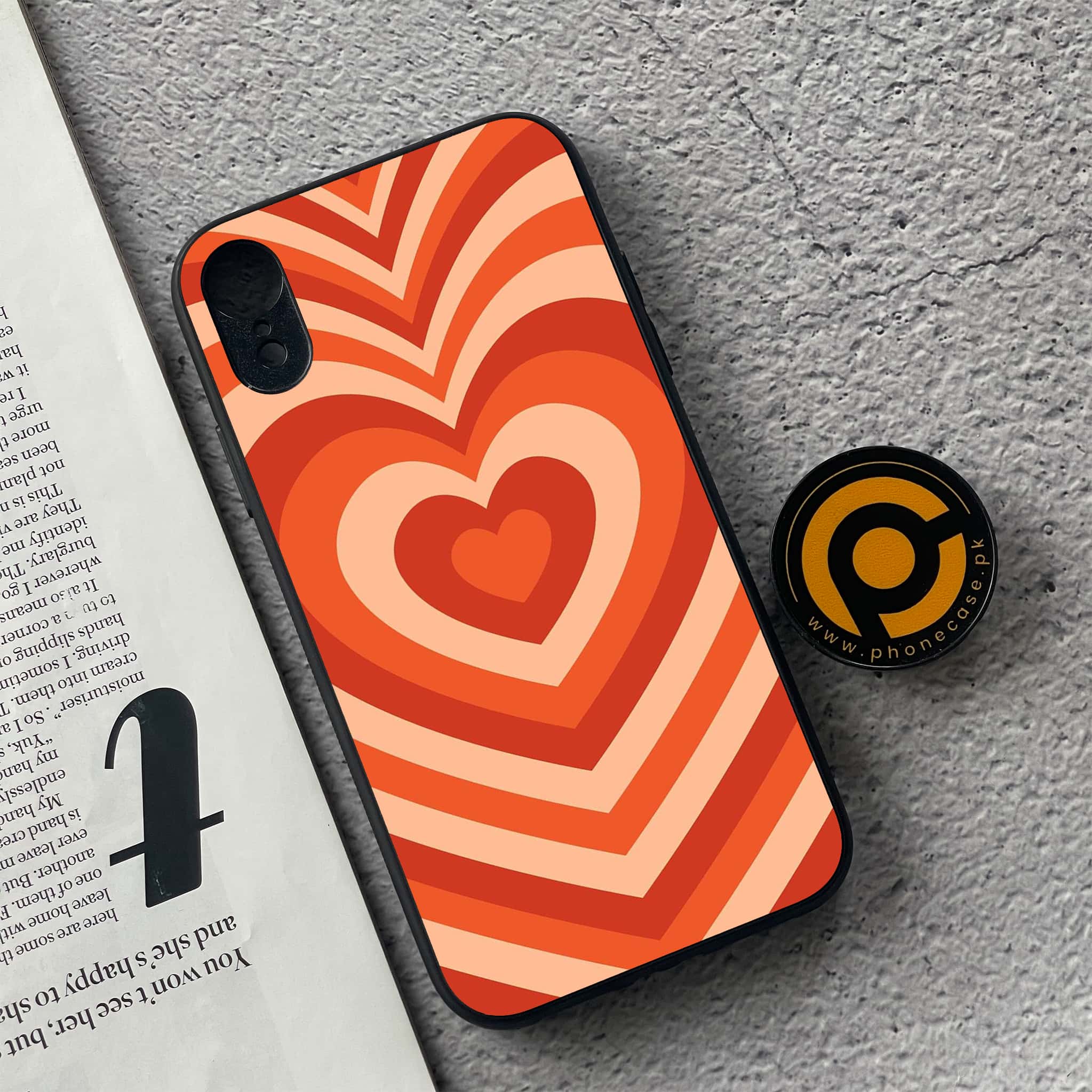 iPhone XR -Heart Beat Series - Premium Printed Glass soft Bumper shock Proof Case