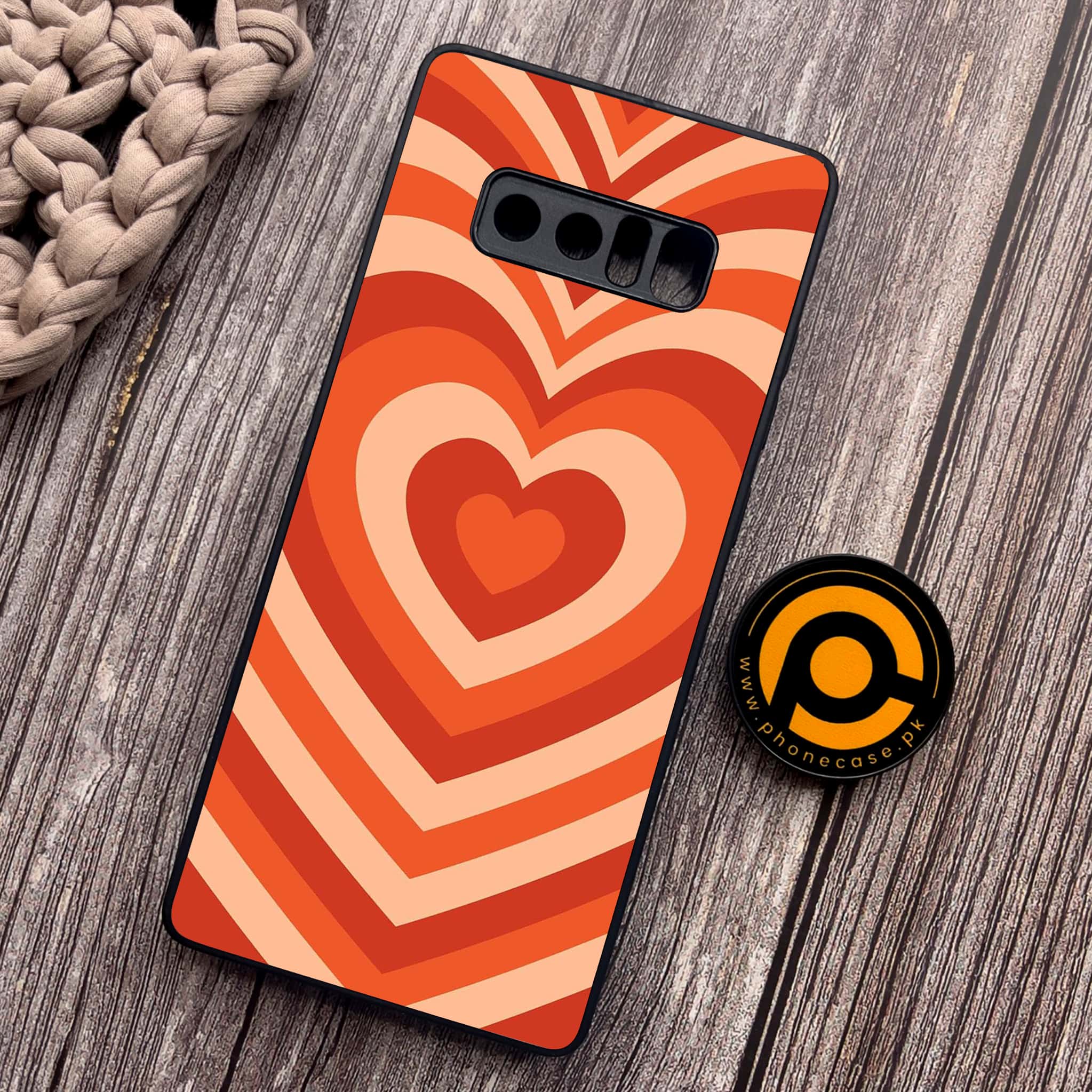 Samsung Galaxy Note 8 - Heart Beat Series - Premium Metal Printed soft Bumper shock Proof Case