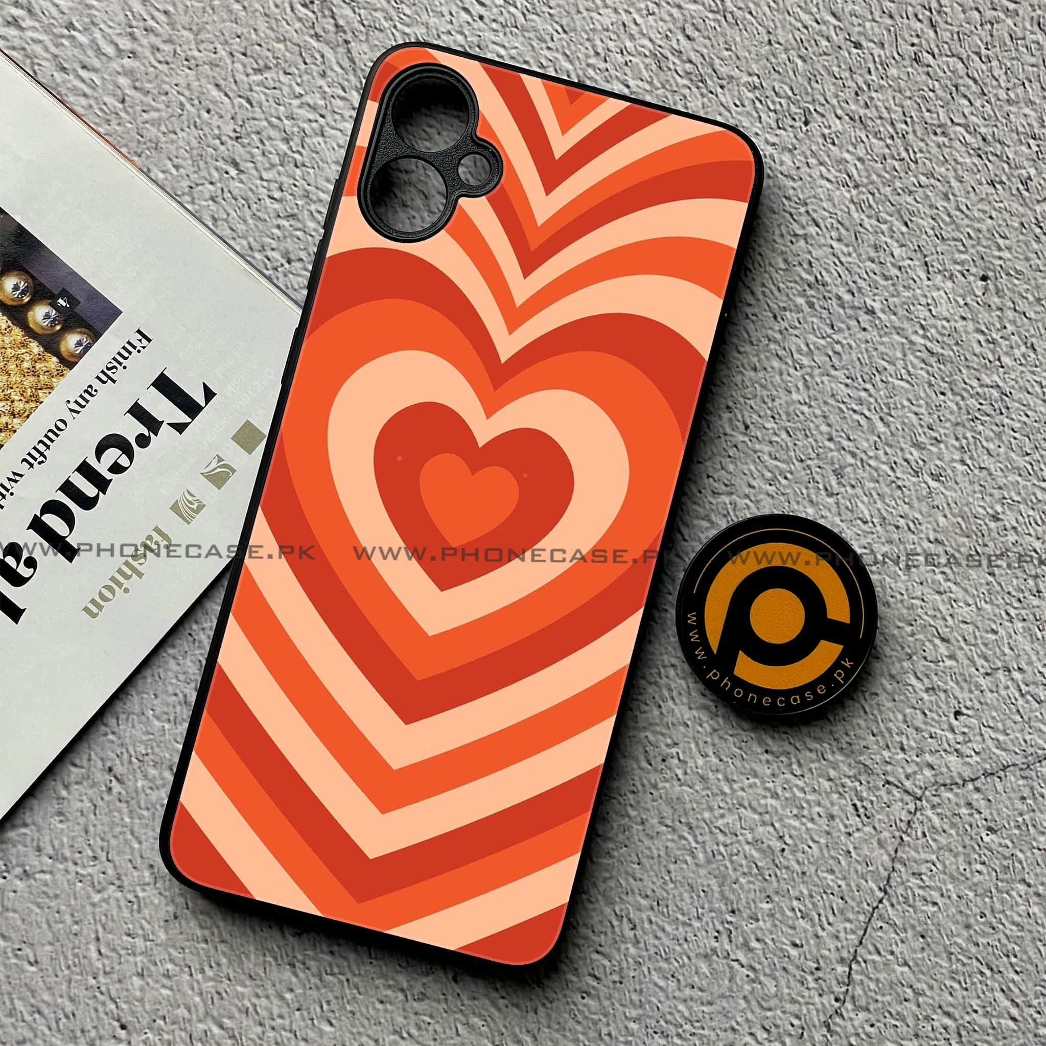 Samsung Galaxy A05 - Heart Beat Series - Premium Metal Printed soft Bumper shock Proof Case