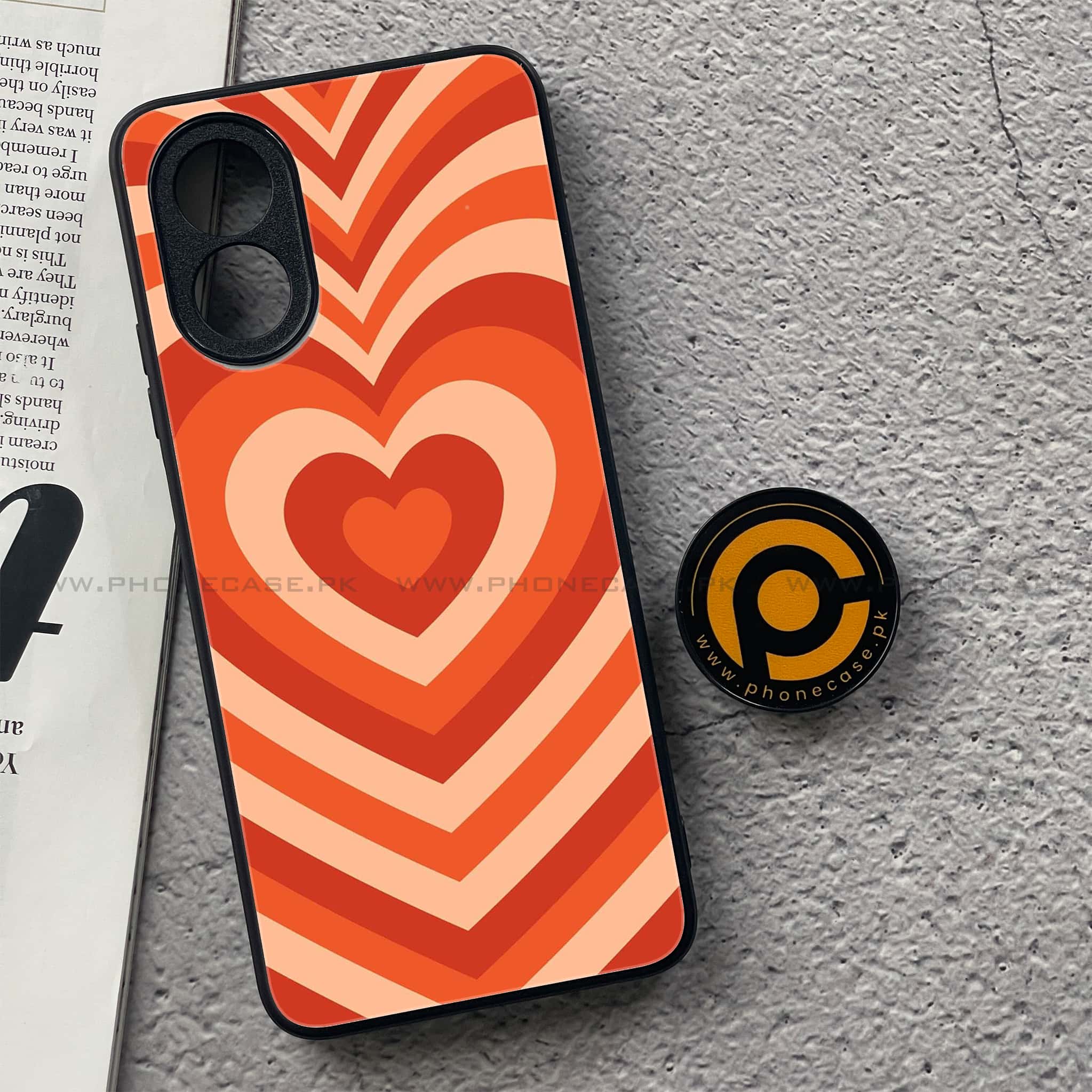 Oppo A18 4G - Heart Beat Series - Premium Printed Glass soft Bumper shock Proof Case