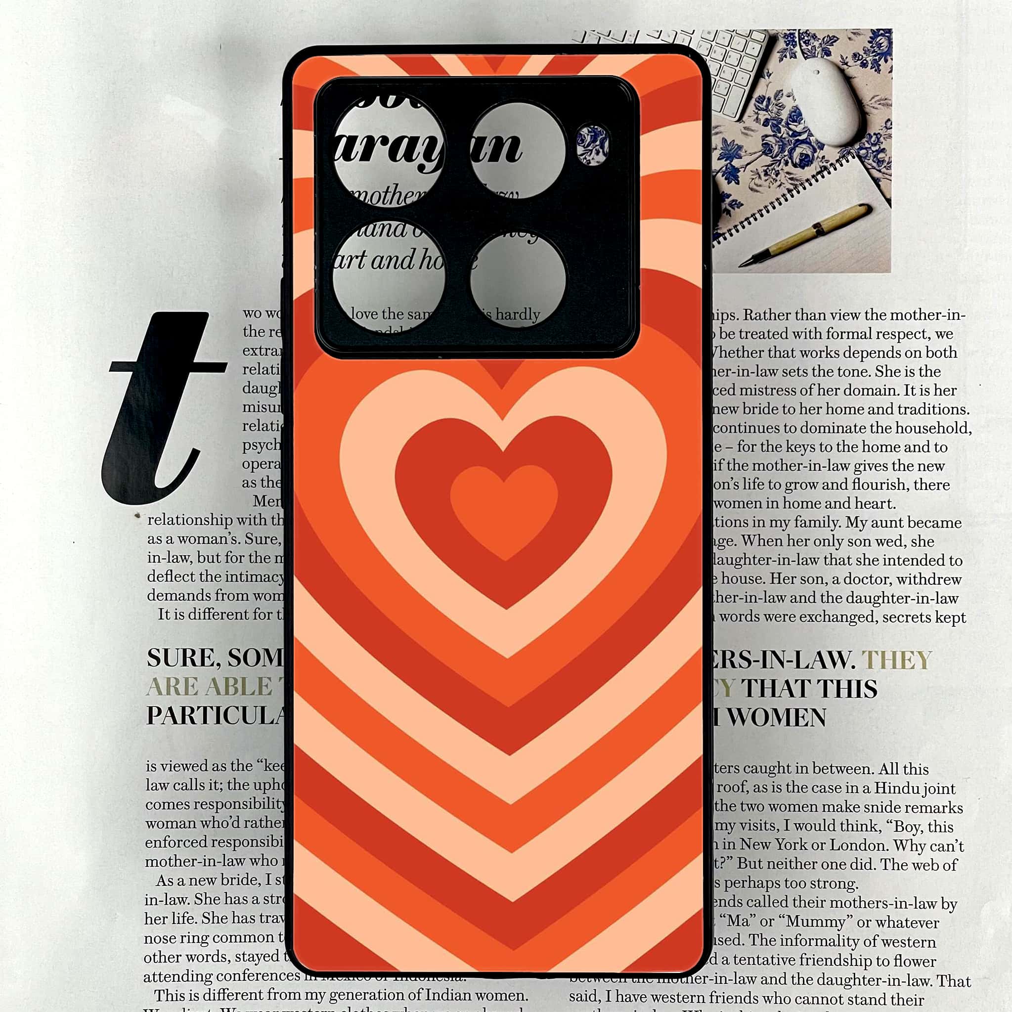 Infinix Note 40 Pro Plus - Heart Beat Series - Premium Metal Printed soft Bumper shock Proof Case