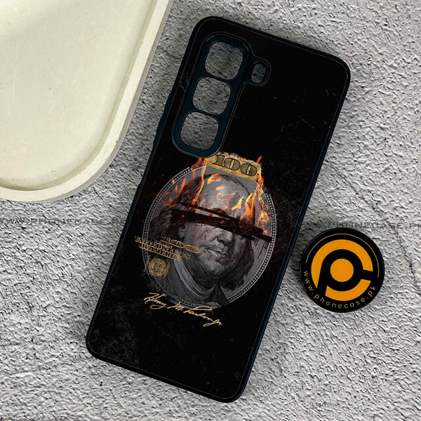 Infinix Hot 50 Pro - Dollar Design 10  - Premium Metal Printed soft Bumper shock Proof Case  CS-25895 CS-35555