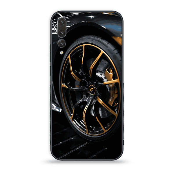 Huawei P20 Pro - Sports Car Rim - Premium Printed Glass soft Bumper shock Proof Case CS-38111