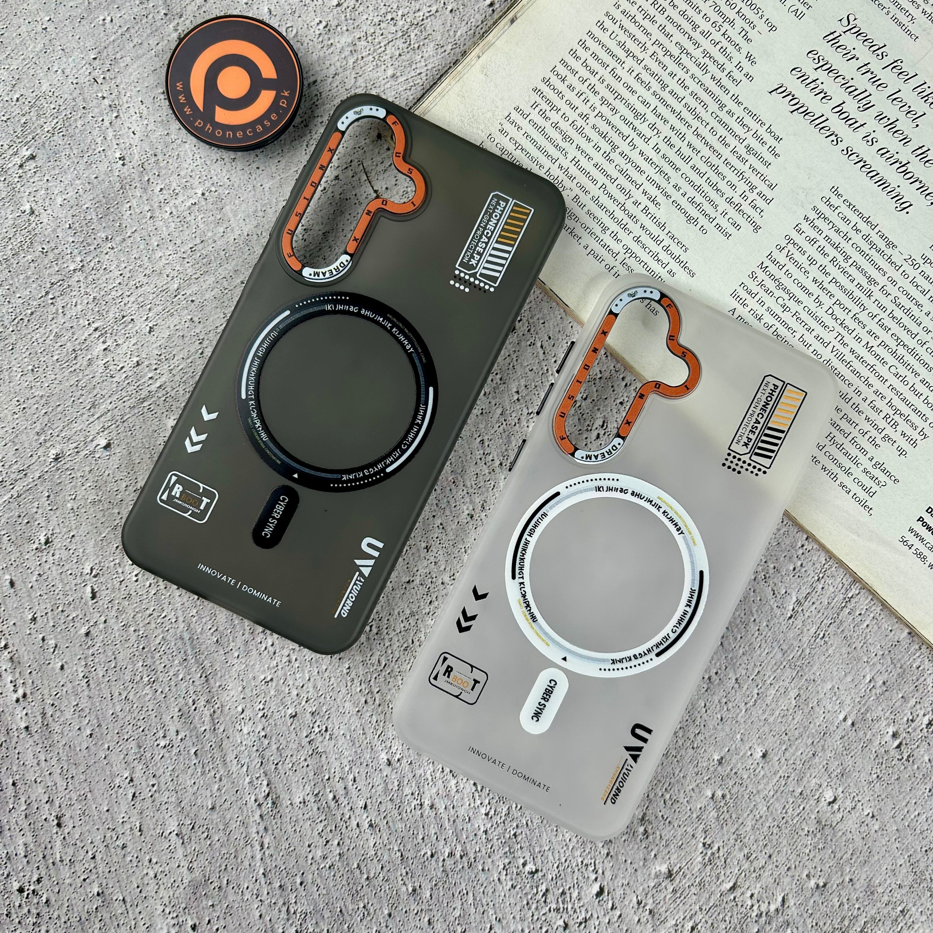 Samsung Galaxy S25 - Mechanical Vortex Matte Case With Built-in Magsafe
