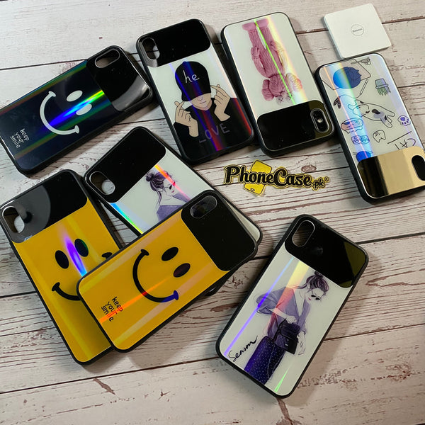 iPhone X/XS Pure Glass mirror Hybrid shock Proof Printed Case