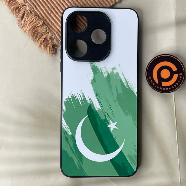 Xiaomi Redmi 13 - Pakistani Flag Design 8 -  Premium Printed Metal soft Bumper shock Proof Case CS-43357